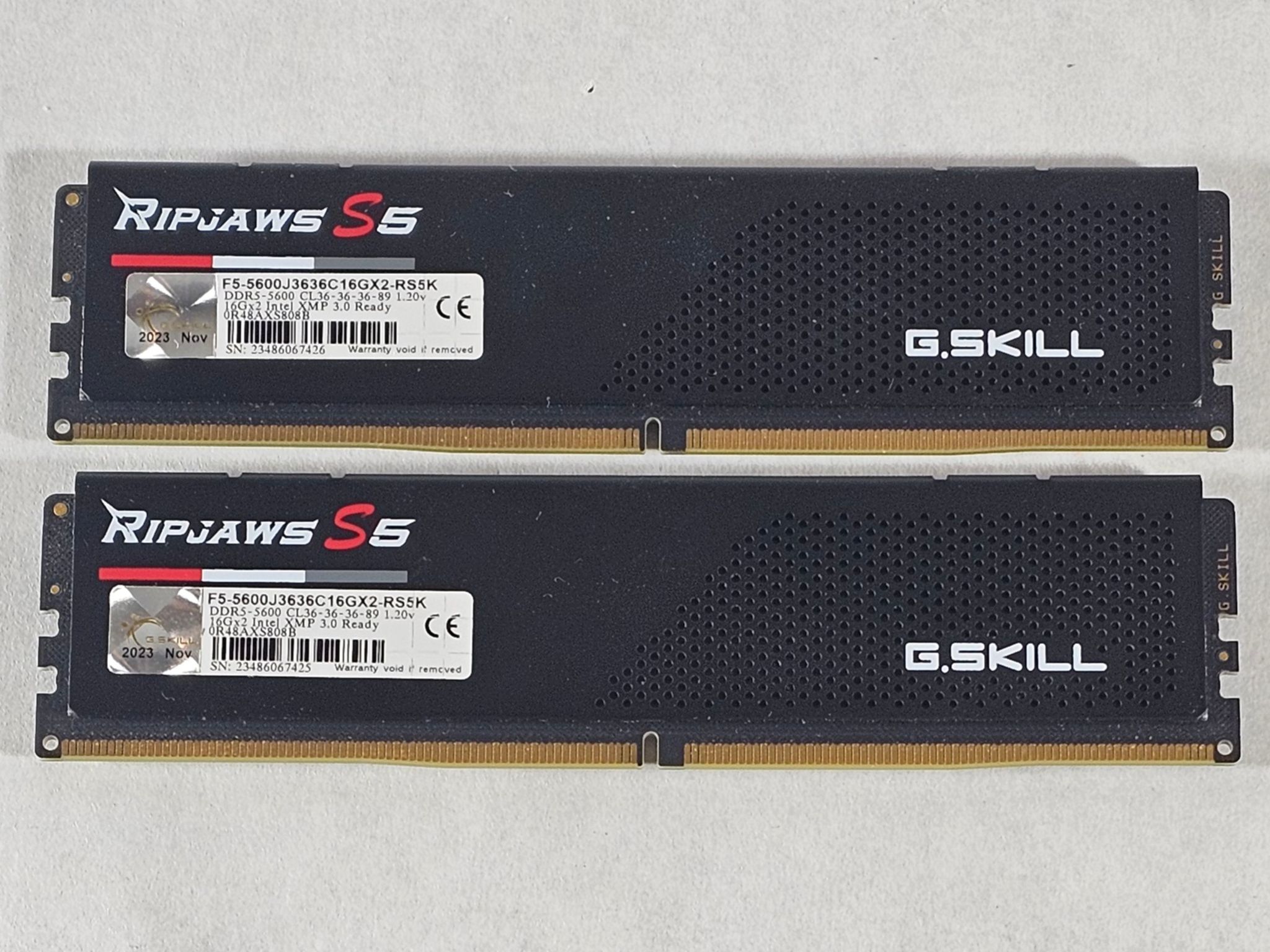 32GB DDR5 (2x16GB) CL36 5600MT/s G.Skill Ripjaws S5