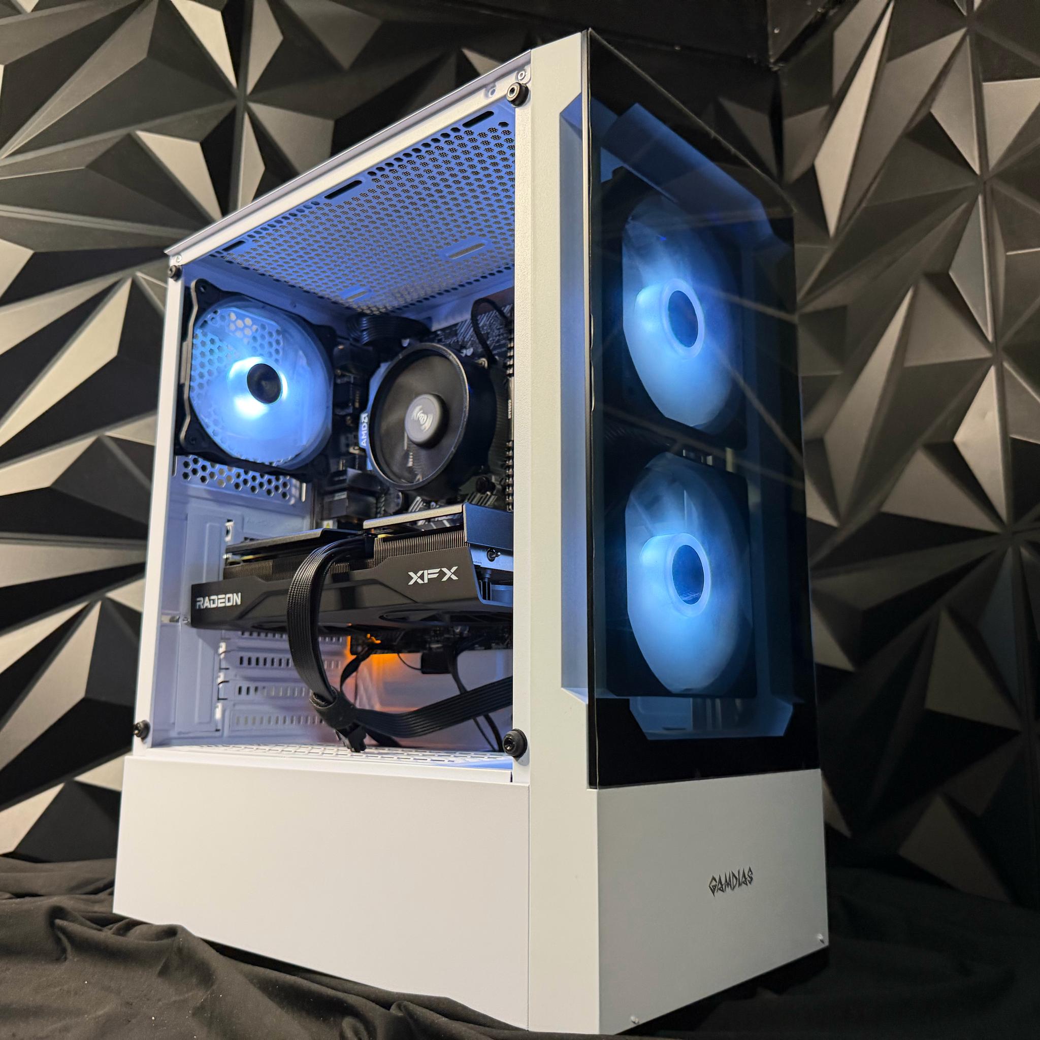🐼🤍 GLASS PANDA 🤍🐼 Ryzen 5 5500| RX 9060XT| 16 GB DDR4| 750GB NVMe| 650W PSU