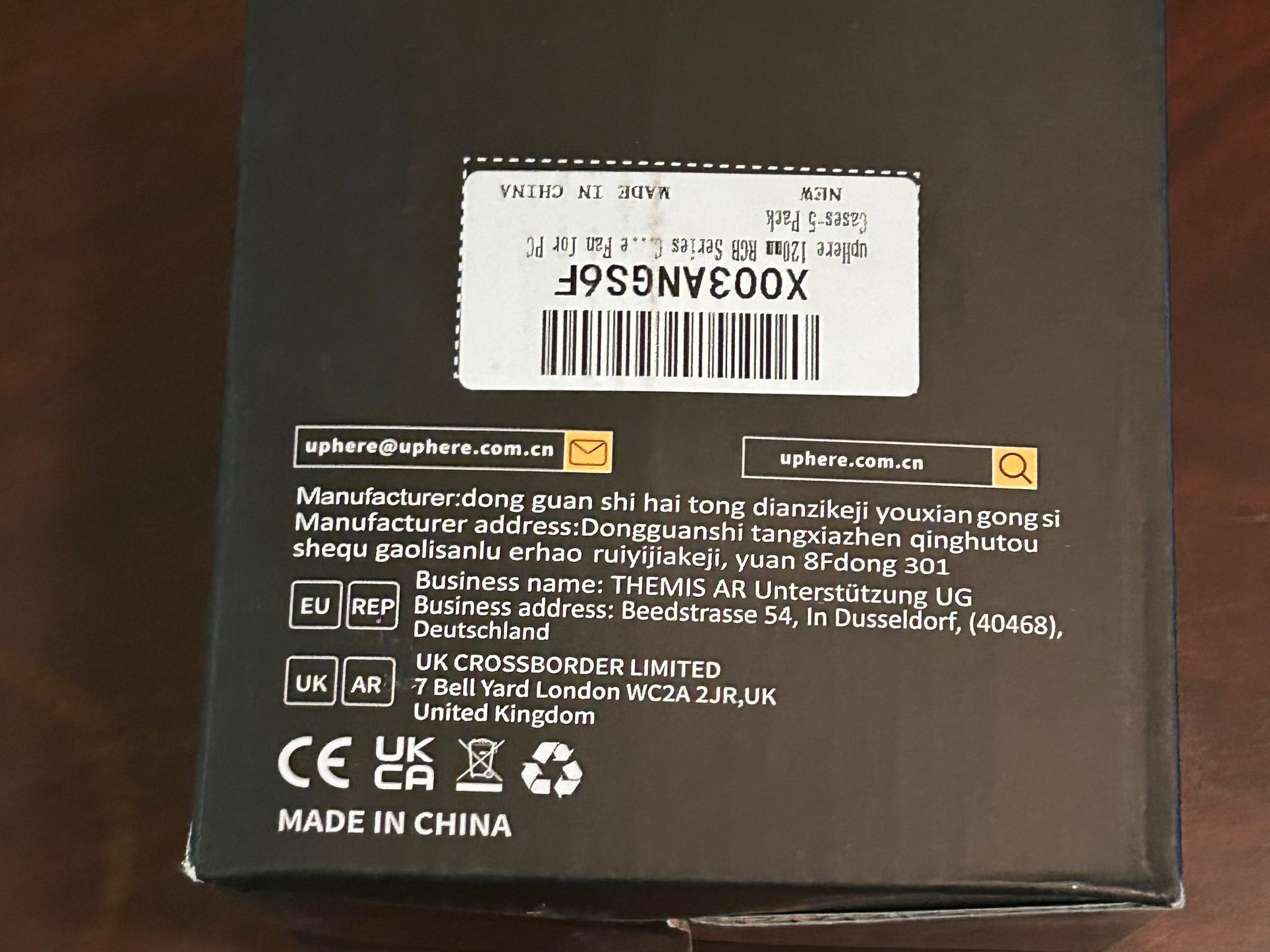 upHere 120mm RGB Series Case Fan, Quiet Edition High Airflow LED Case Fan for PC Cases-5 Pack