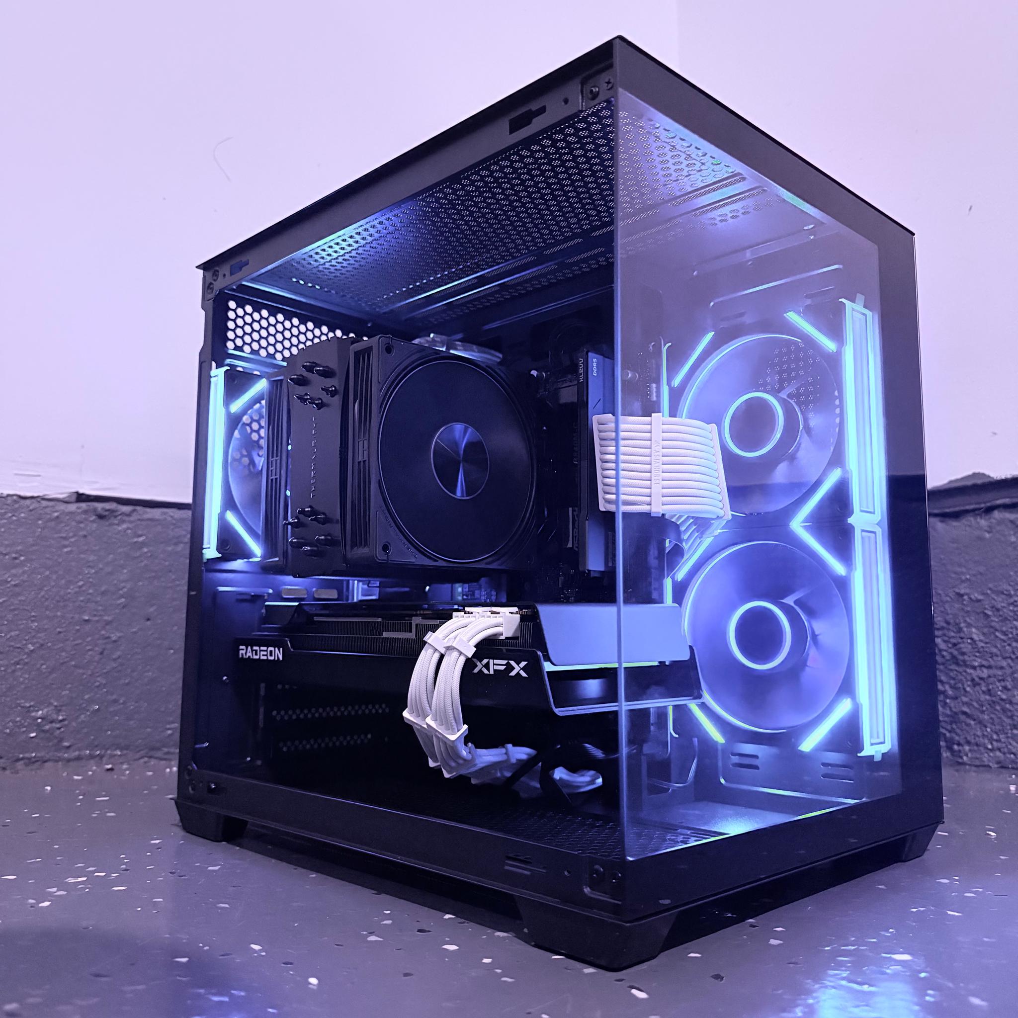 ⚫️"Obsidian Frost"🌈| 1440p Gaming | RX 7700 16GB | Ryzen 7 8700F | 16GB DDR5 | 1TB SSD | Free Ship