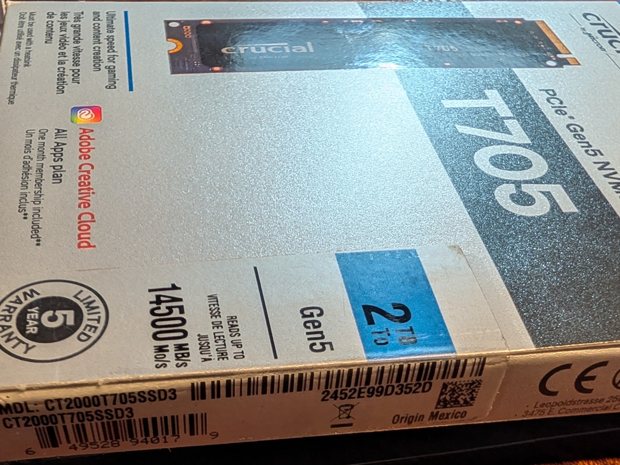 Crucial T705 - 2TB M.2 SSD