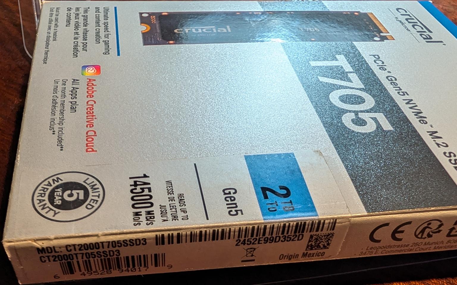 Crucial T705 - 2TB M.2 SSD