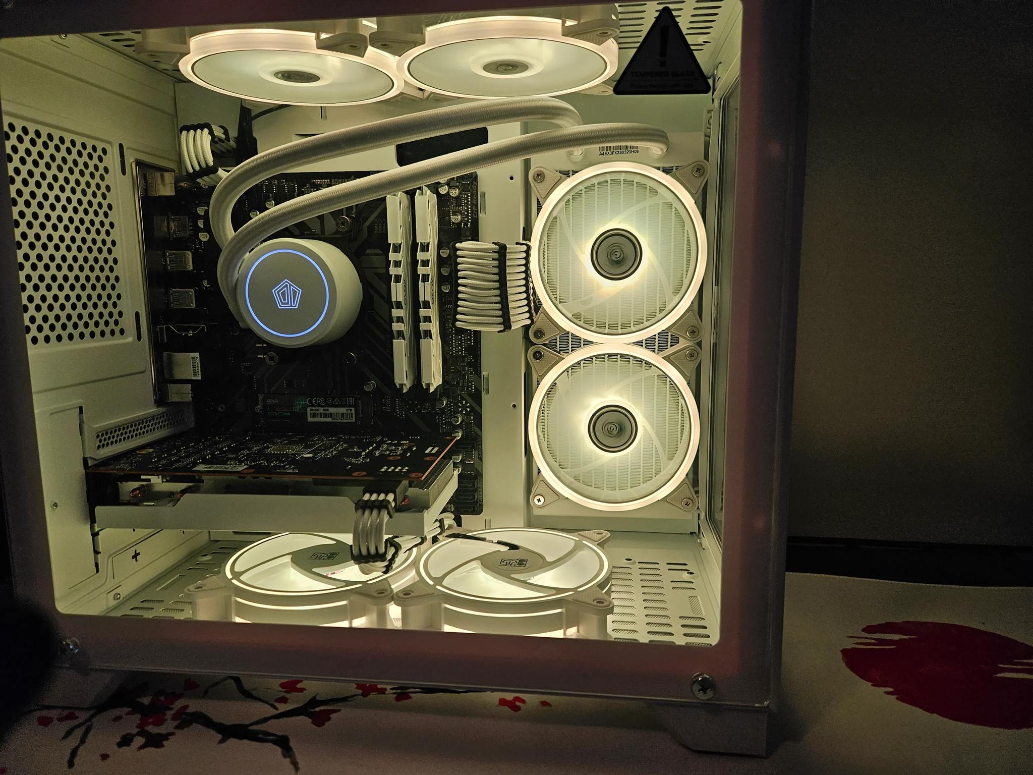 Liquid Cooled Frosty Gaming Rig Ryzen 5 / 32GB / 2TB / RX6600