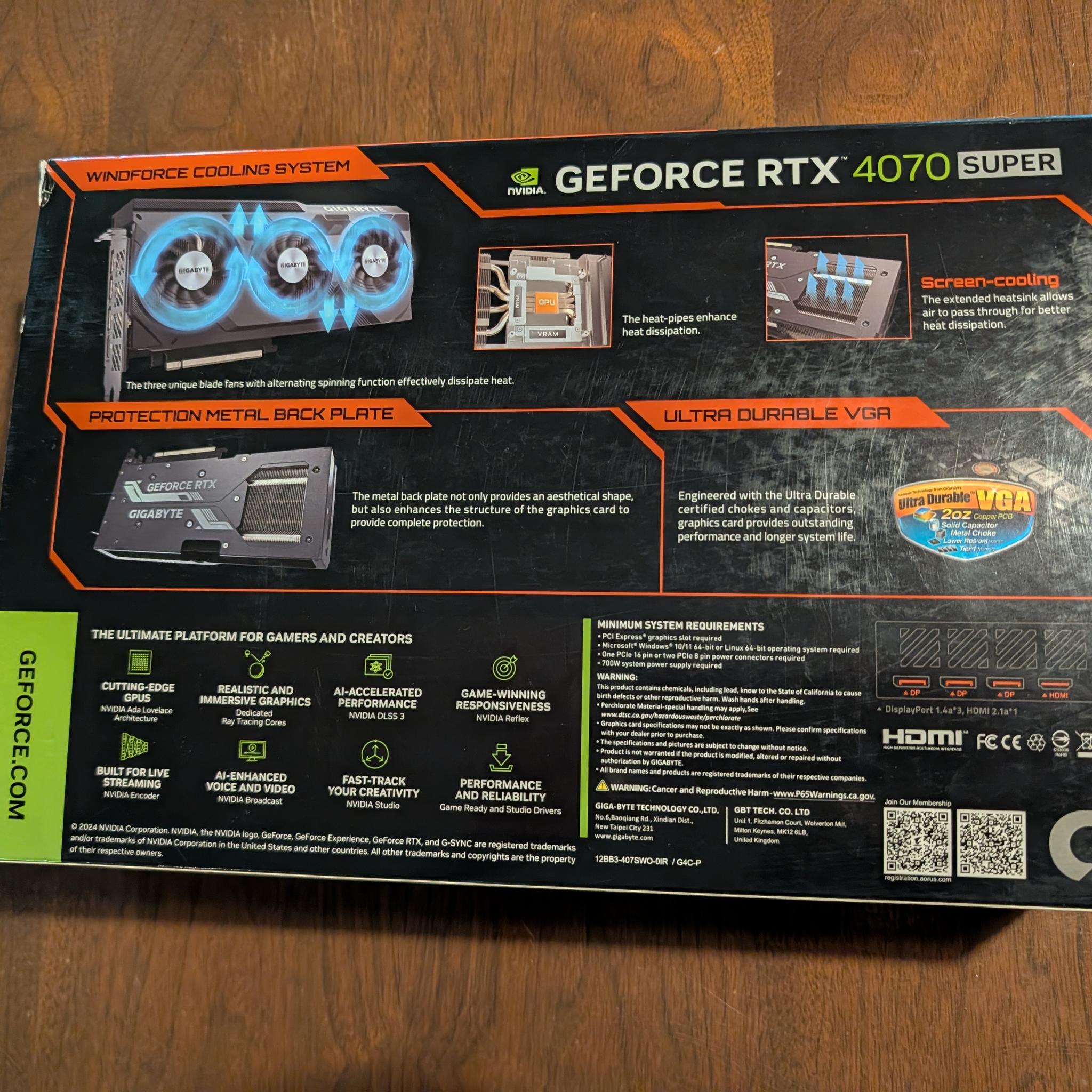 GIGABYTE WINDFORCE OC GeForce RTX 4070 SUPER