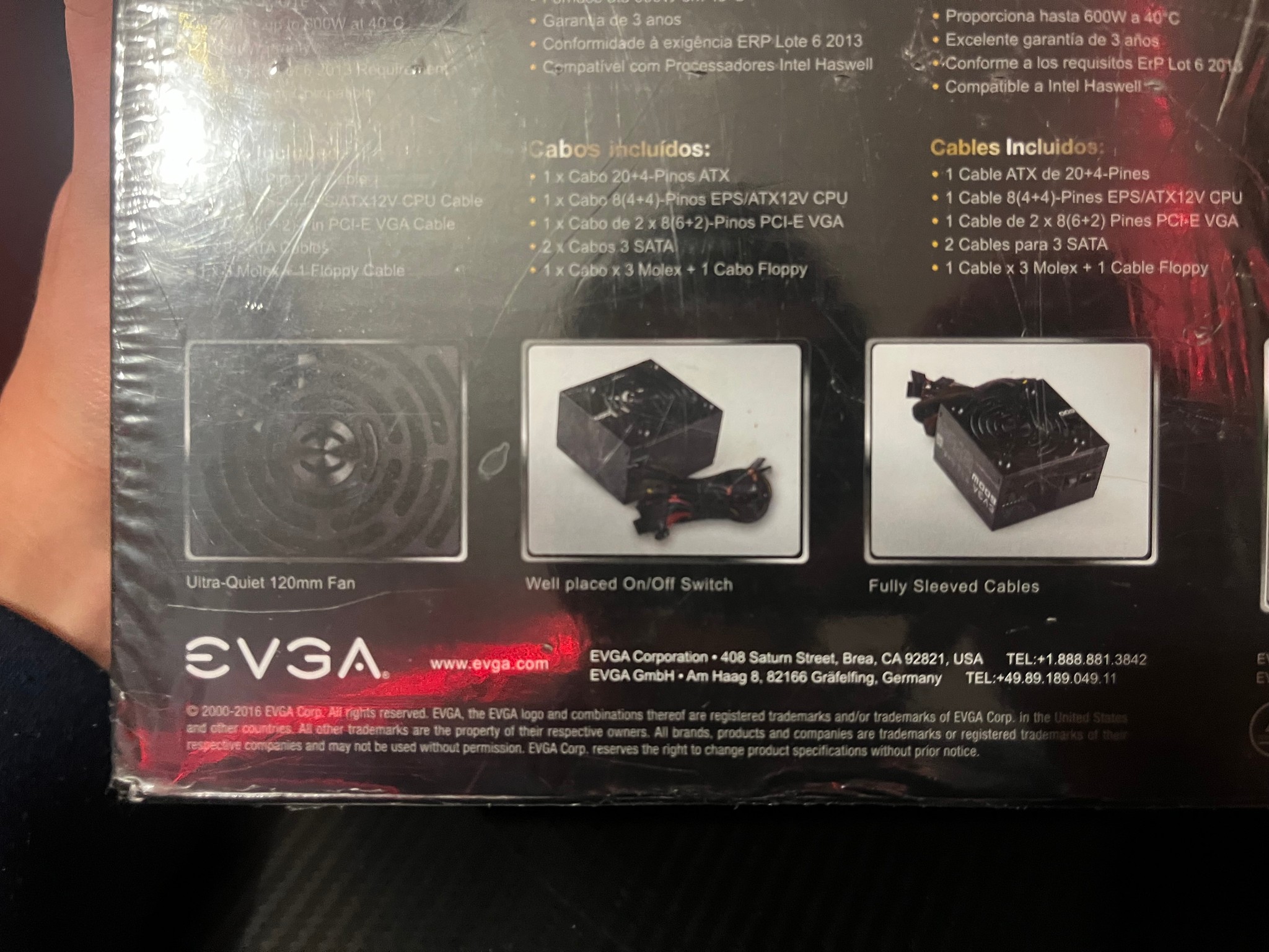 (NEW SEALED) EVGA 600 watt 80 plus certified power supply, 100-W1-0600-K1