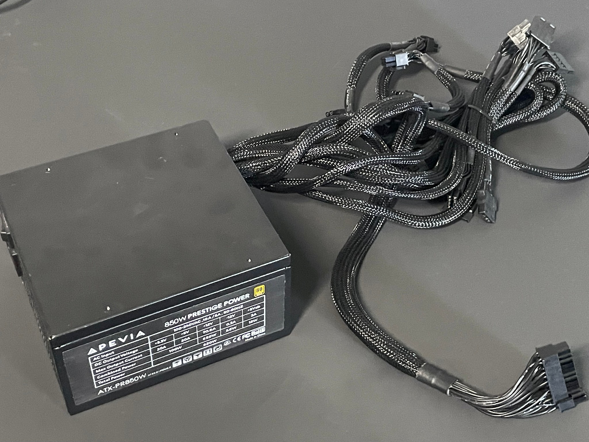 Apevia 850W Prestige Power 80 Plus Gold Rated Power Supply | *Read Description | Free Shipping