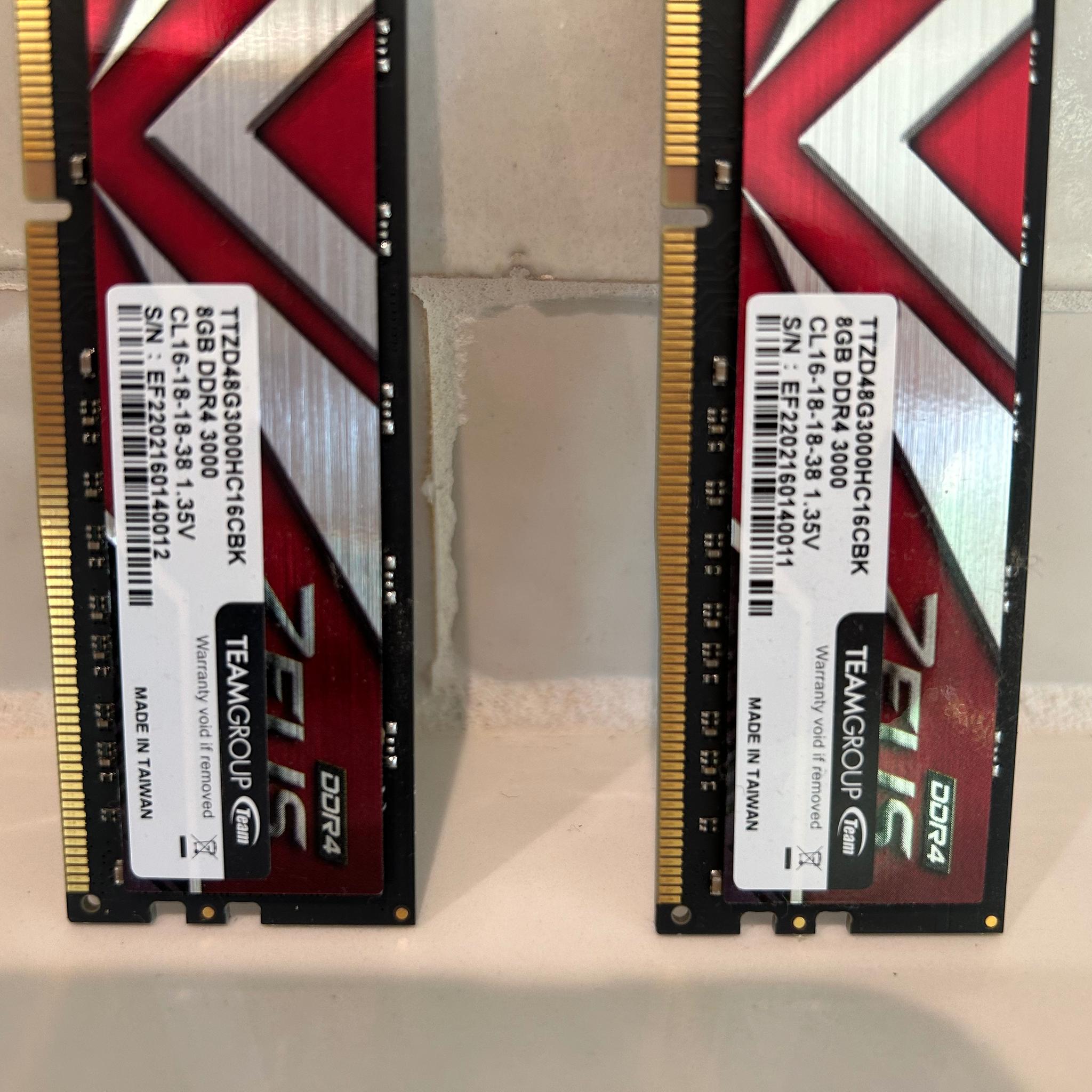 TEAMGROUP T-Force Zeus DDR4 16GB Kit (2 x 8GB) 3000MHz (PC4 24000) CL16 Desktop Gaming Memory Module
