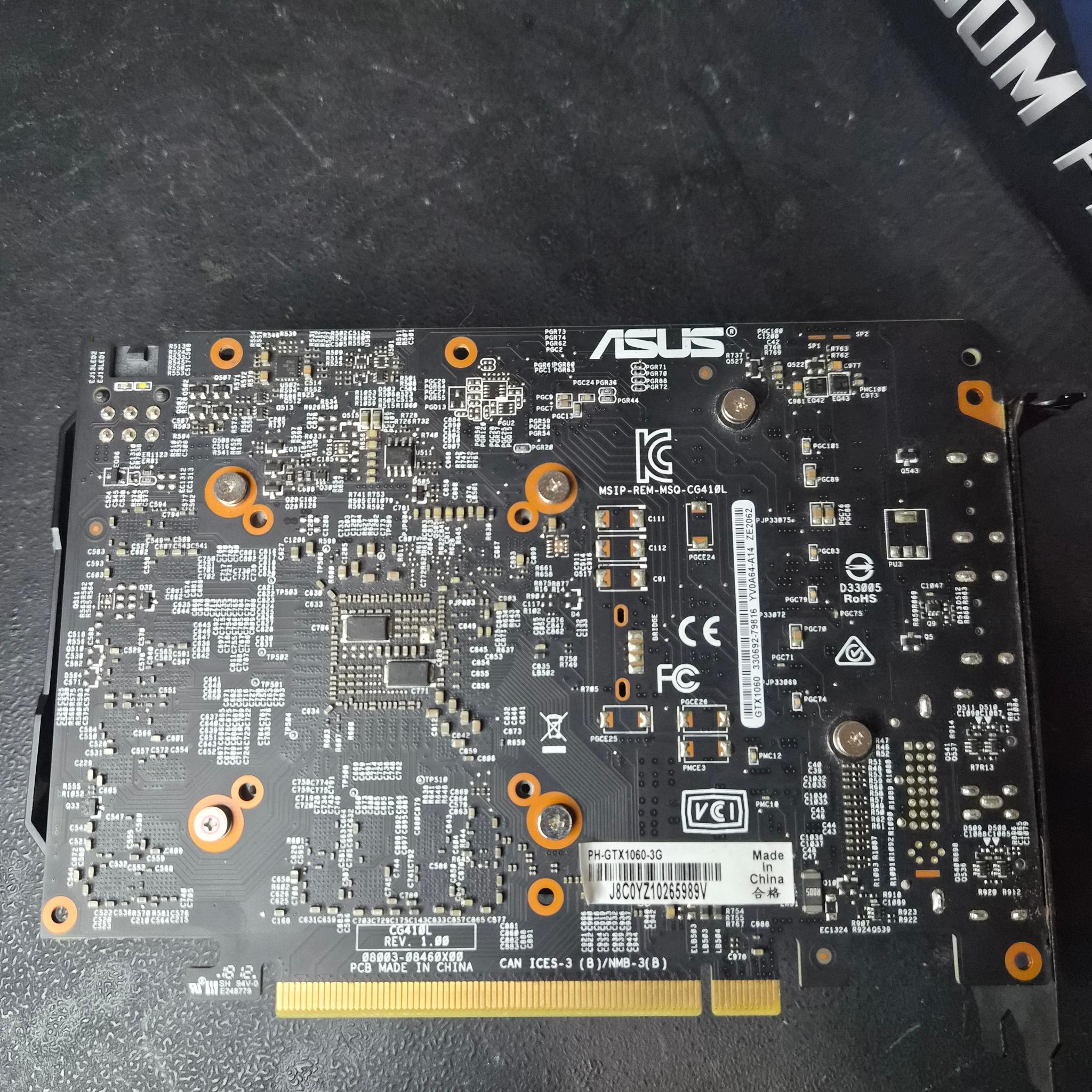 Asus Phoenix Fan GeForce GTX 1060 3GB