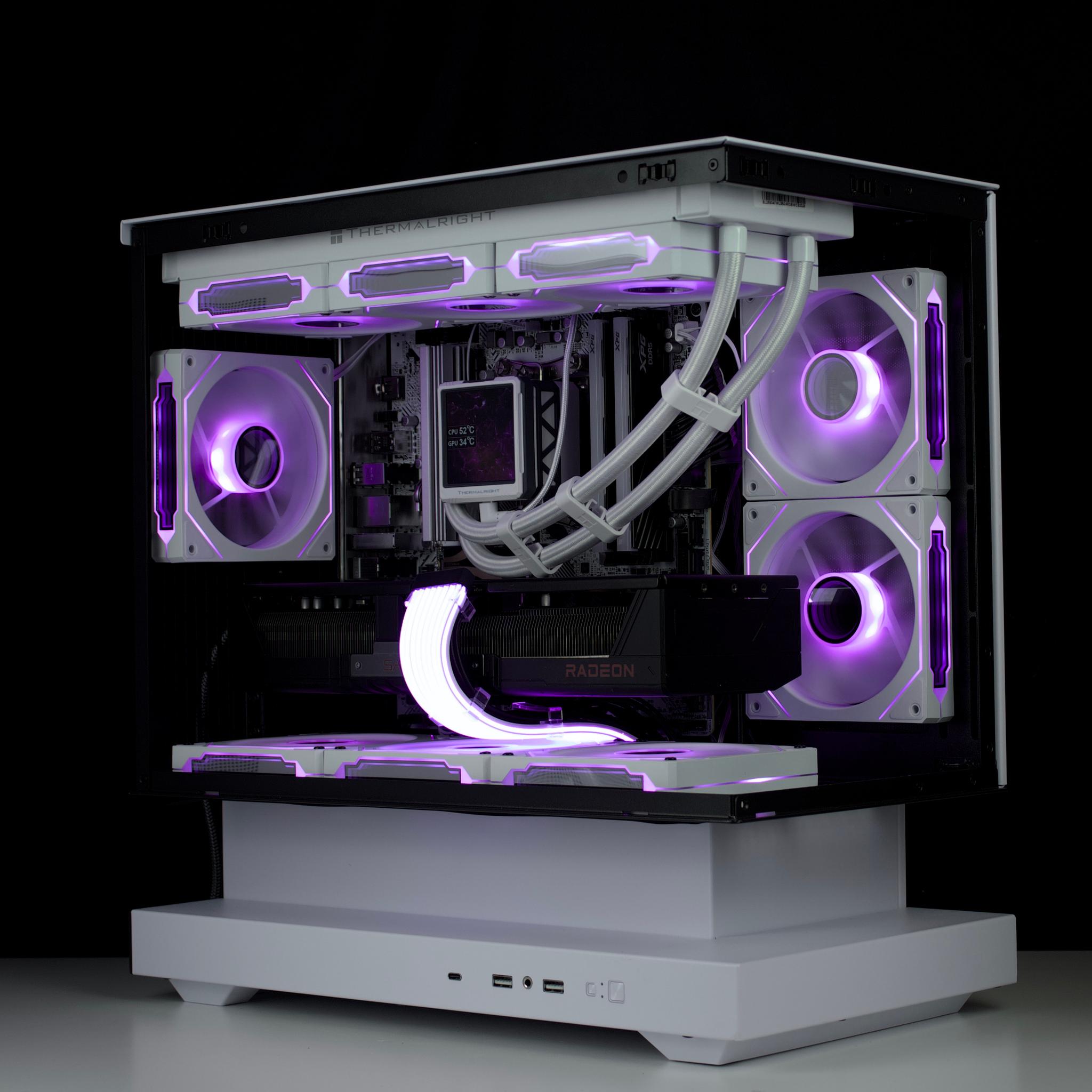 🧊⚡🗡️Panda - 1440P Gaming PC | RX 9070 XT, Ryzen 9 7900X3D, 32GB RAM, 2TB SSD | LCD Screen 🗡️⚡🧊