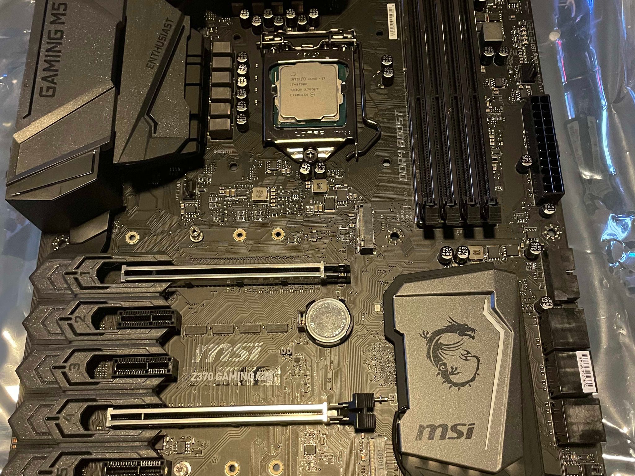 Intel Core i7 8700k with MSI Gaming M5 Z370 Motherboard Combo Sale