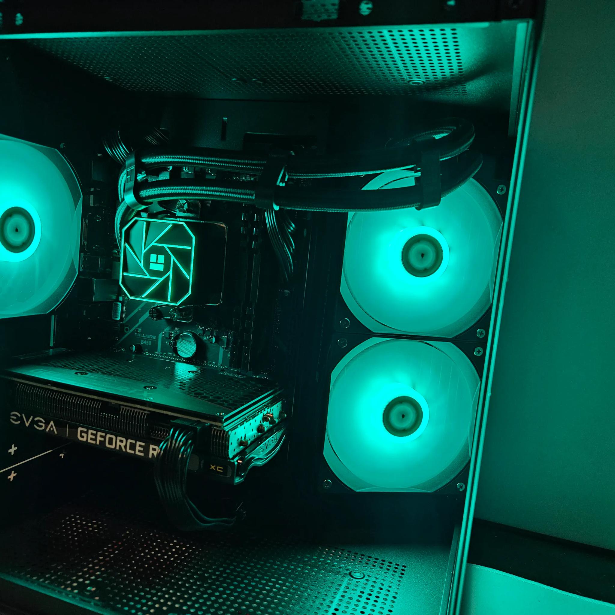 Liquid cooled Dark Side RIG Ryzen 5 / 16GB DDR4 / 1TB SSD / RTX 3060 TI