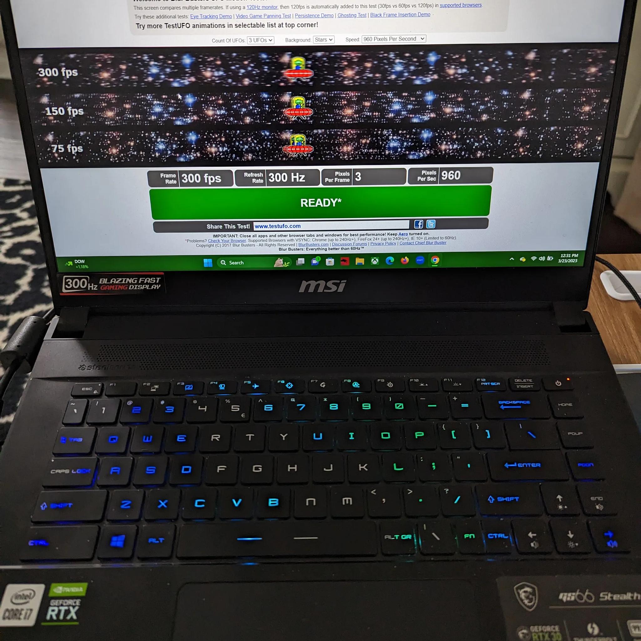 MSI GS66 Stealth 15.6 300Hz Intel Core i7-10870H RTX3070 Max-Q 32GB 1TB NVMe SSD 