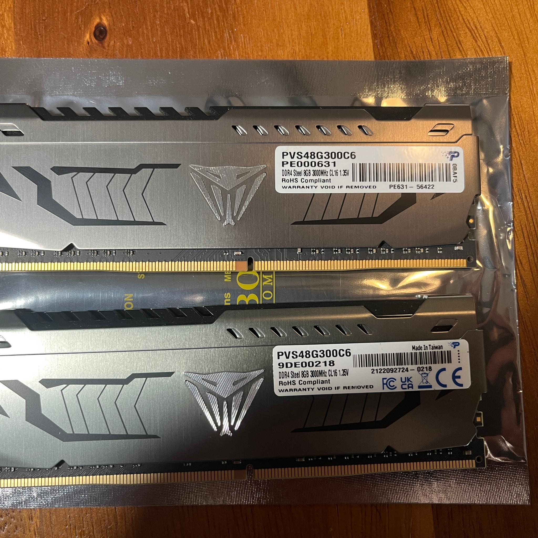 Patriot Viper Steel DDR4 16GB (2x8) 3000MHz CL16 - PVS48G300C6