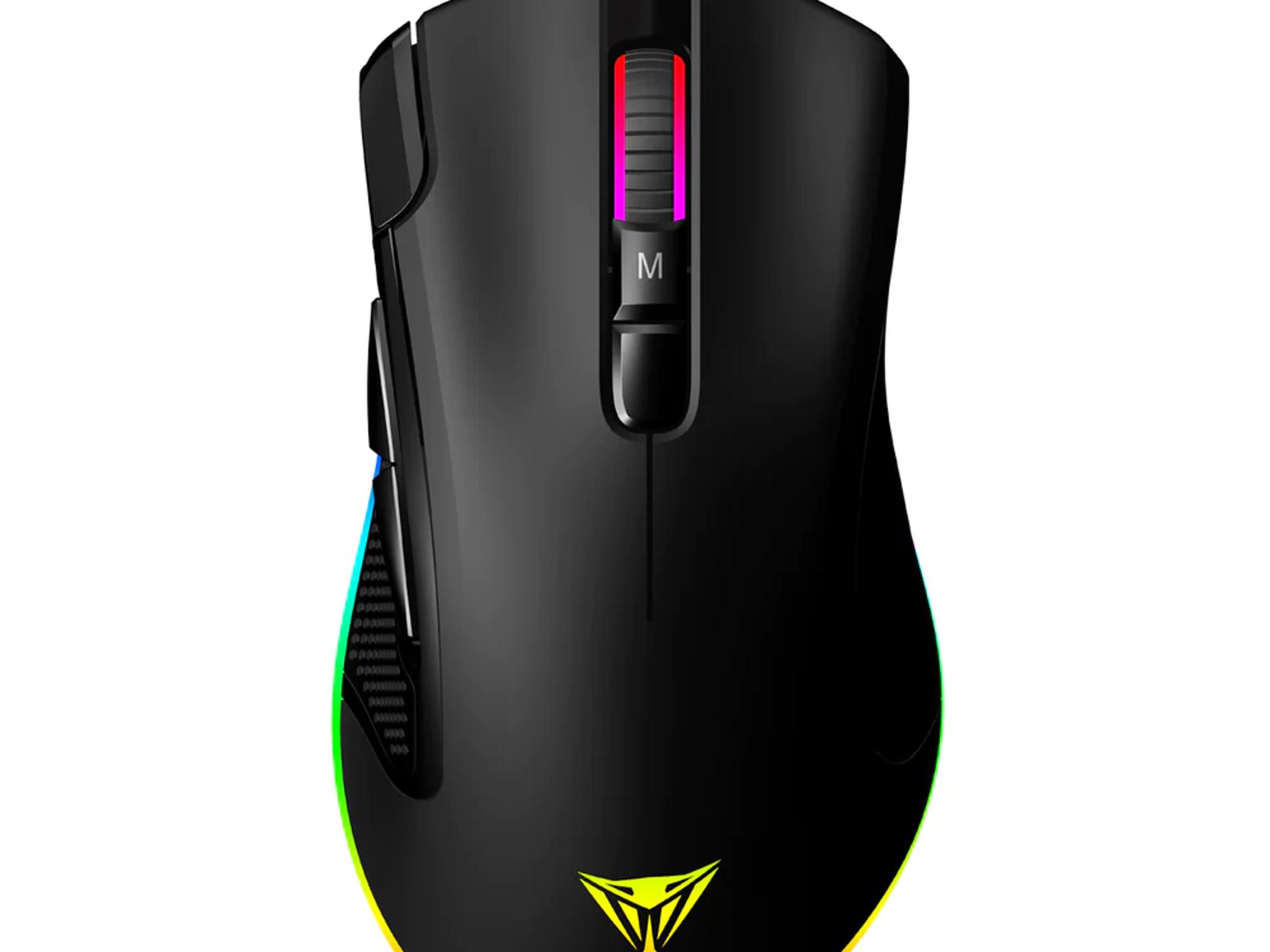Patriot Viper V551 Gaming Mouse - 12,000 DPI Pixart Optical Sensor | Braided Cable | PTFE Foot Pads