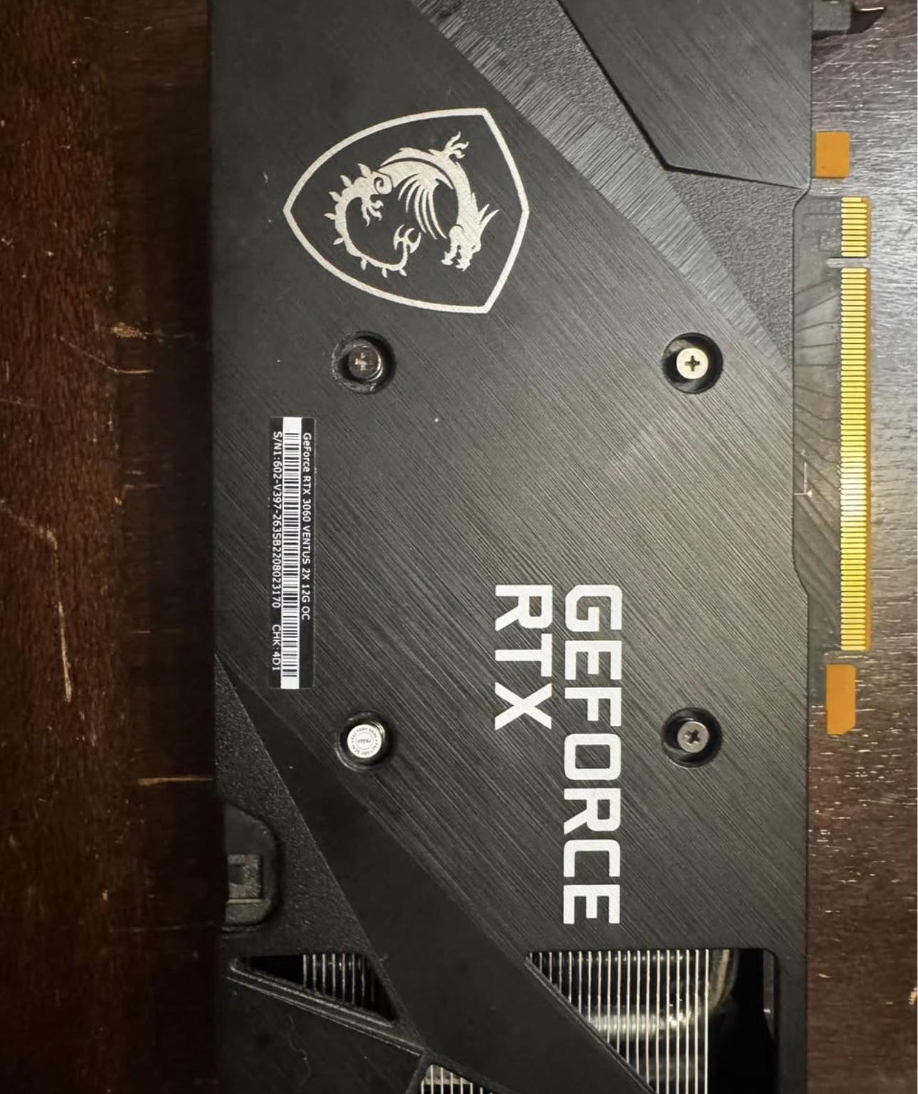 MSI 3060 12gb,  MSI z790 gaming plus WiFi & Intel I5 12600kf