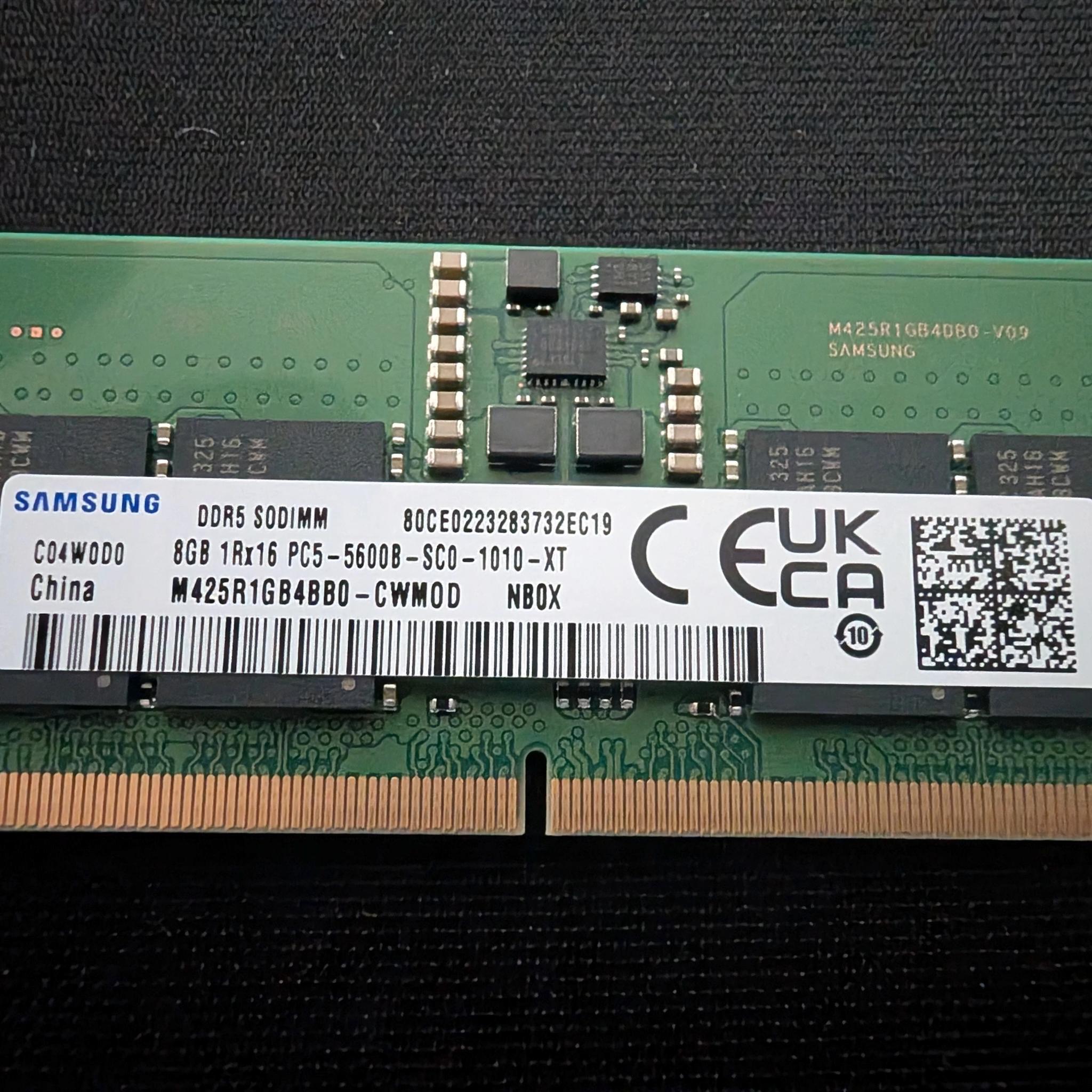 Samsung DDR SODIMM 16GB Kit (8GBx2) PC5-5600B (Lenovo OEM Modules)