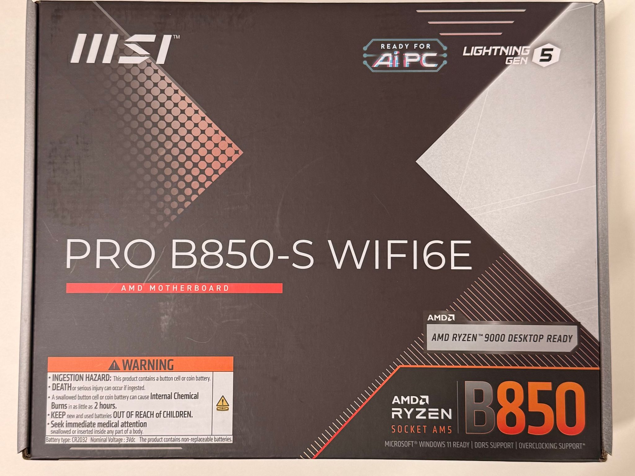 RYZEN 5 7500X3D Combo - MSI PRO B850-S Motherboard