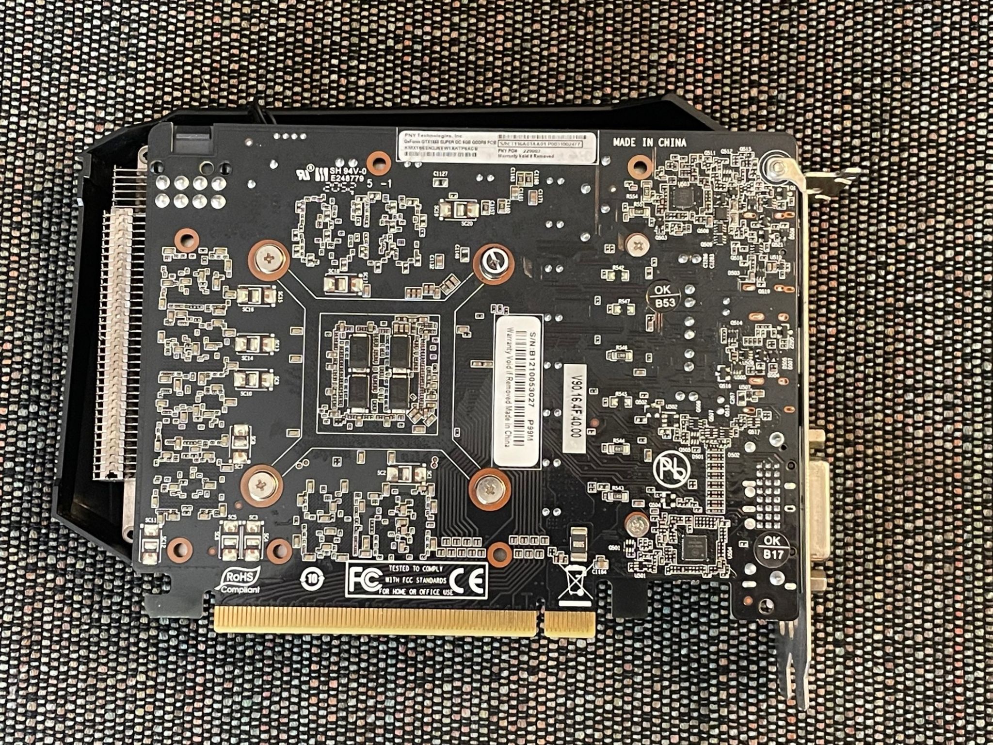 PNY GeForce GTX 1660 SUPER 6GB XLR8 Gaming Overclocked Edition, Used.