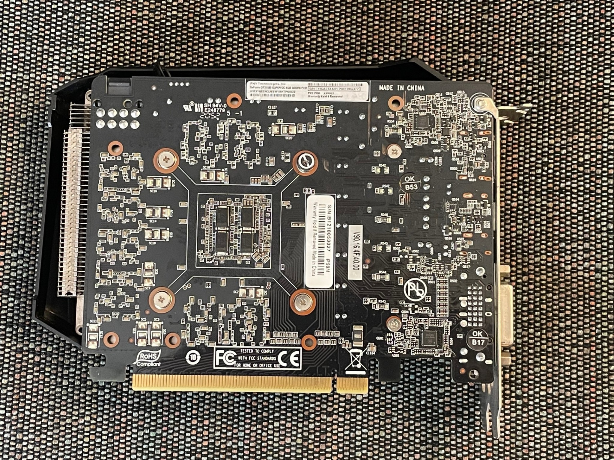PNY GeForce GTX 1660 SUPER 6GB XLR8 Gaming Overclocked Edition, Used.