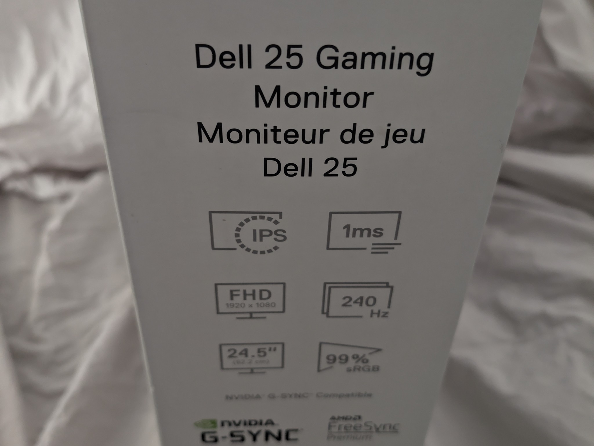 Dell S2522HG 24.5" IPS LED 240Hz FHD 1080p Gaming Monitor G-Sync FreeSync HDMI DisplayPort