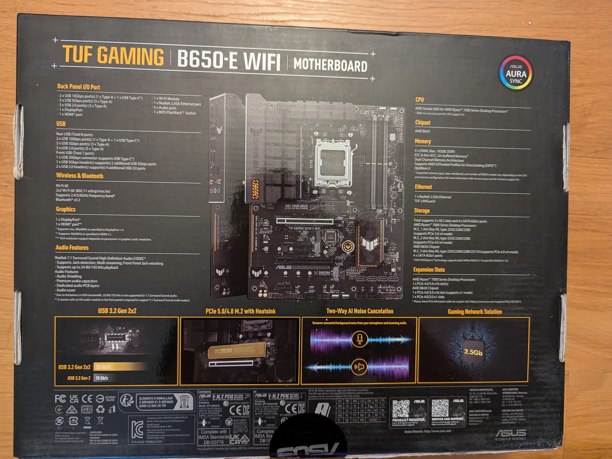 ASUS B650-E TUF Gaming WIFI AMD Motherboard