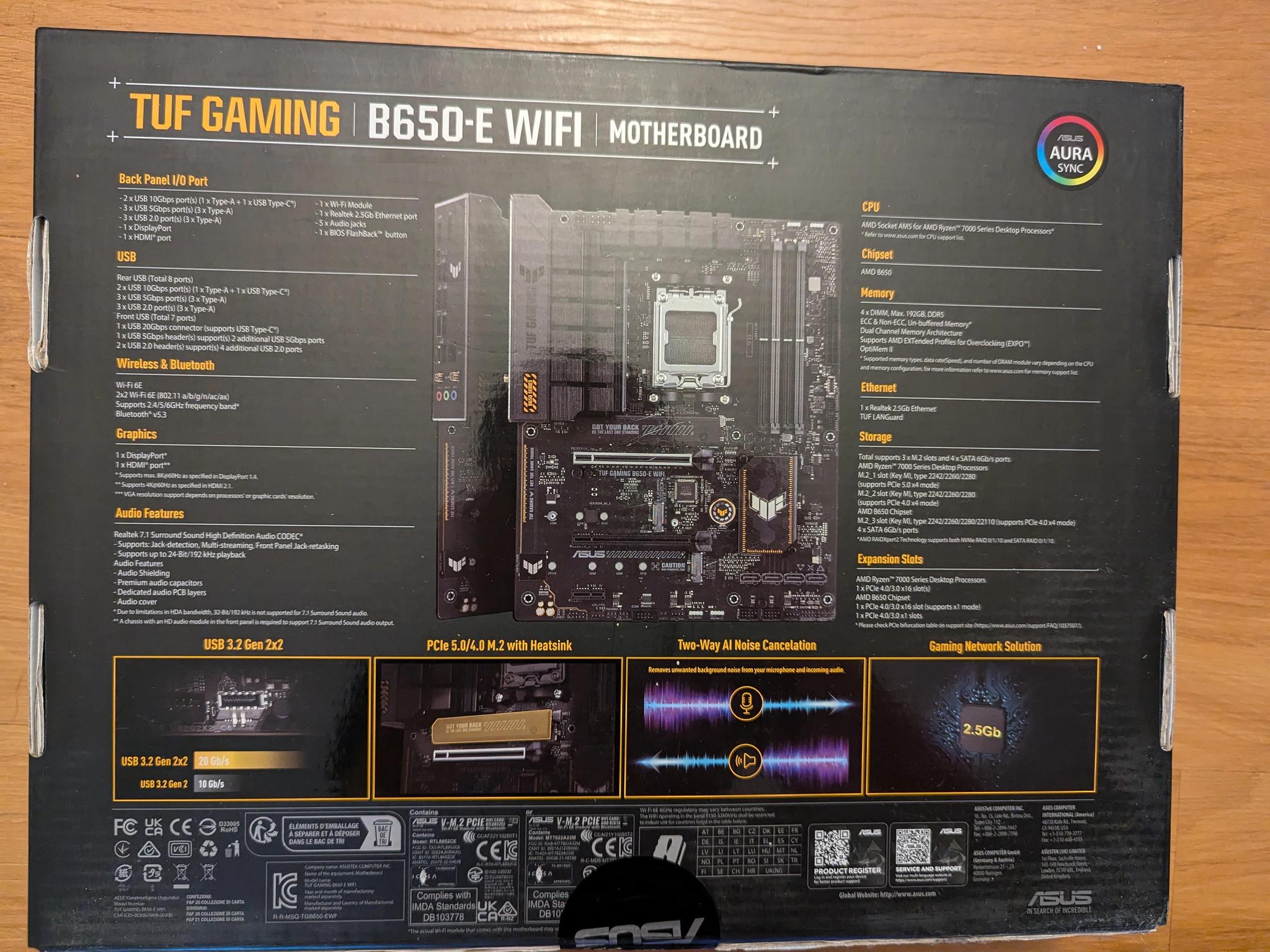 ASUS B650-E TUF Gaming WIFI AMD Motherboard