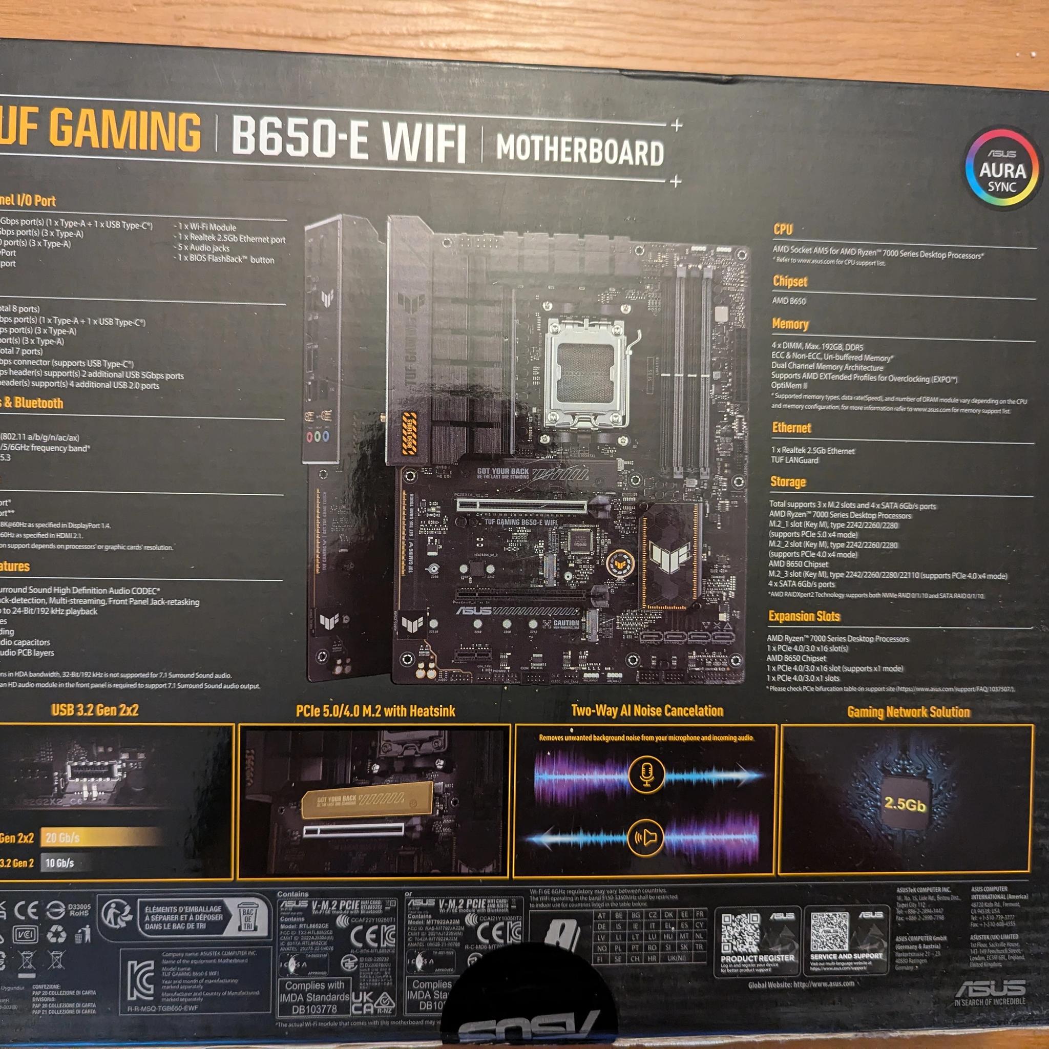 ASUS B650-E TUF Gaming WIFI AMD Motherboard