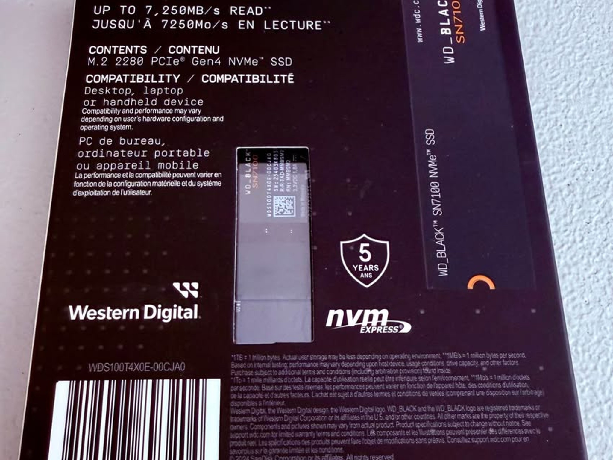 WD BLACK | SN7100 | 1TB Internal SSD | Gen 4 x4 NVMe