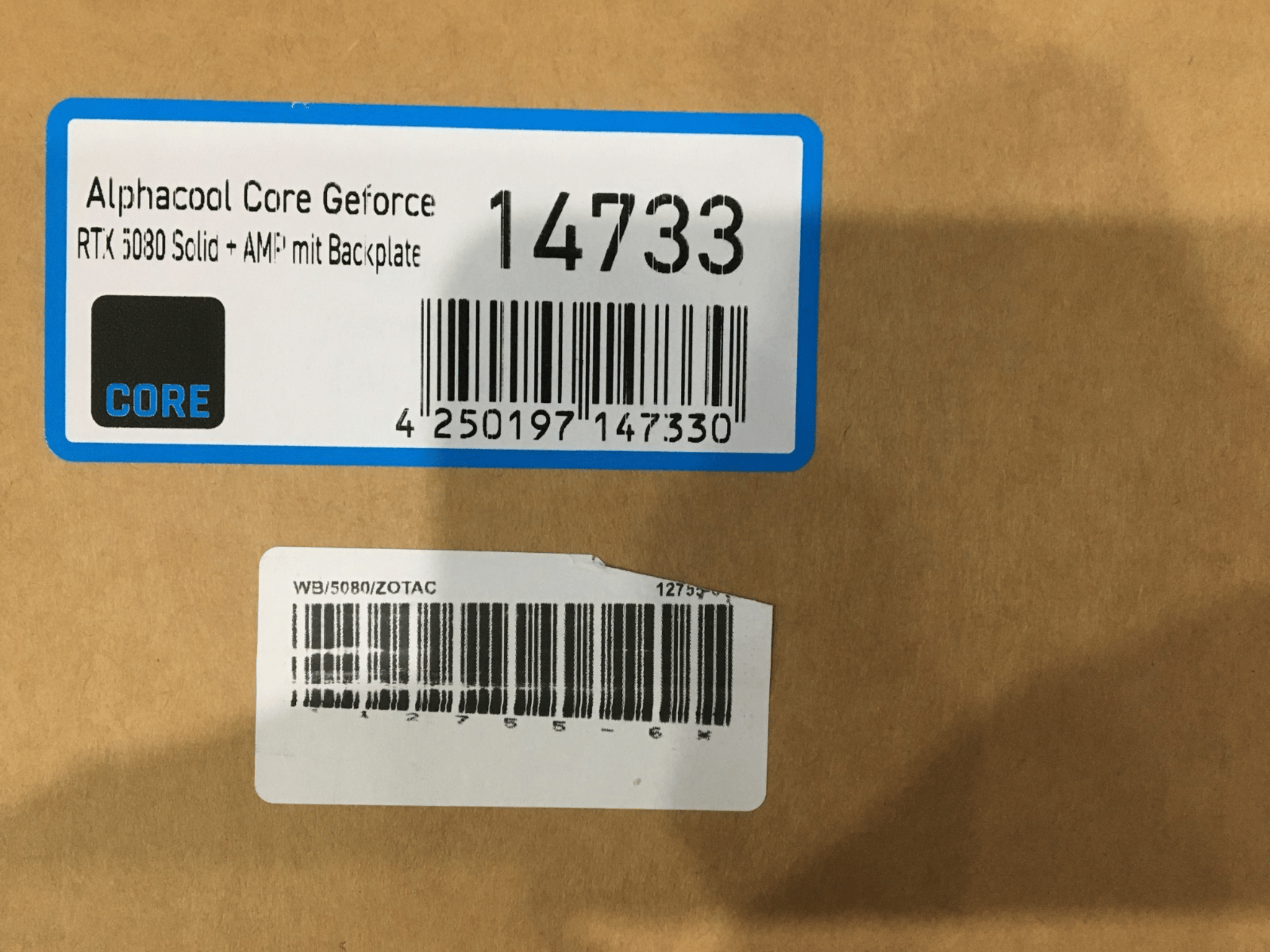 Alphacool Core RTX 5080 Solid + AMP GPU Water Block Backplate 14733 Open Box