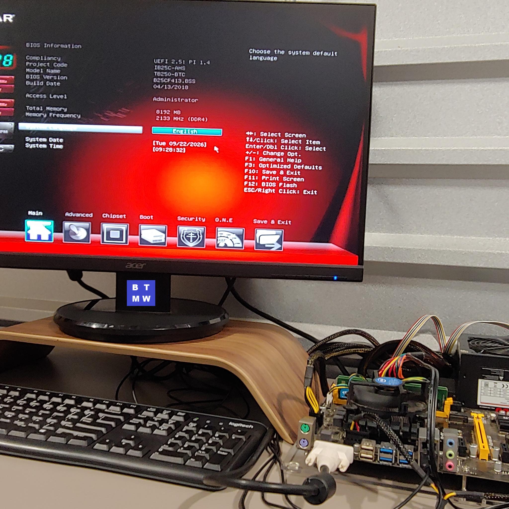 BIOSTAR TB250-BTC + Pentium G4560 + 8GB DDR4 – Tested Working – Box