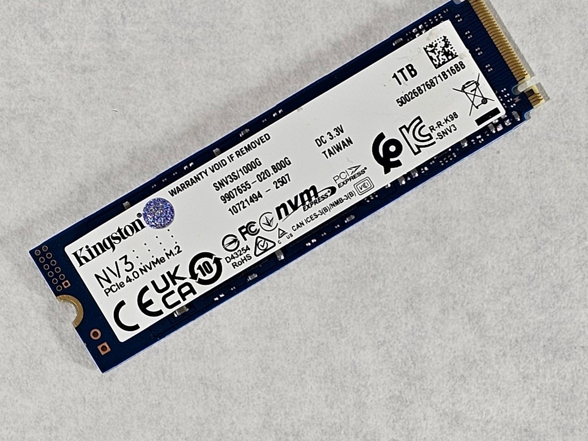 1TB NVMe M.2 SSD Kingston SNV3S1000G