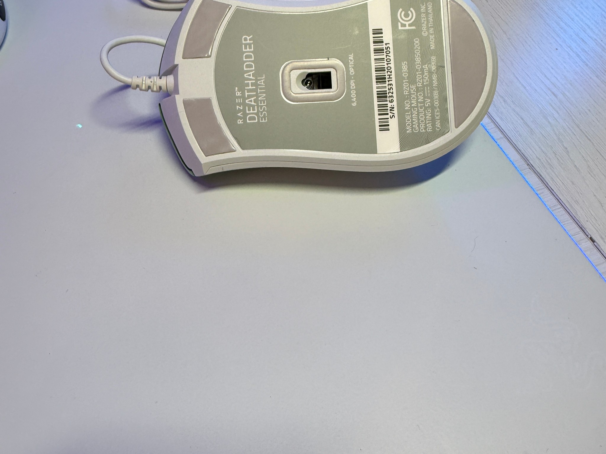 Razer DeathAdder Essential  Wired Gaming Optical Mouse, Custom White/Mint Green.