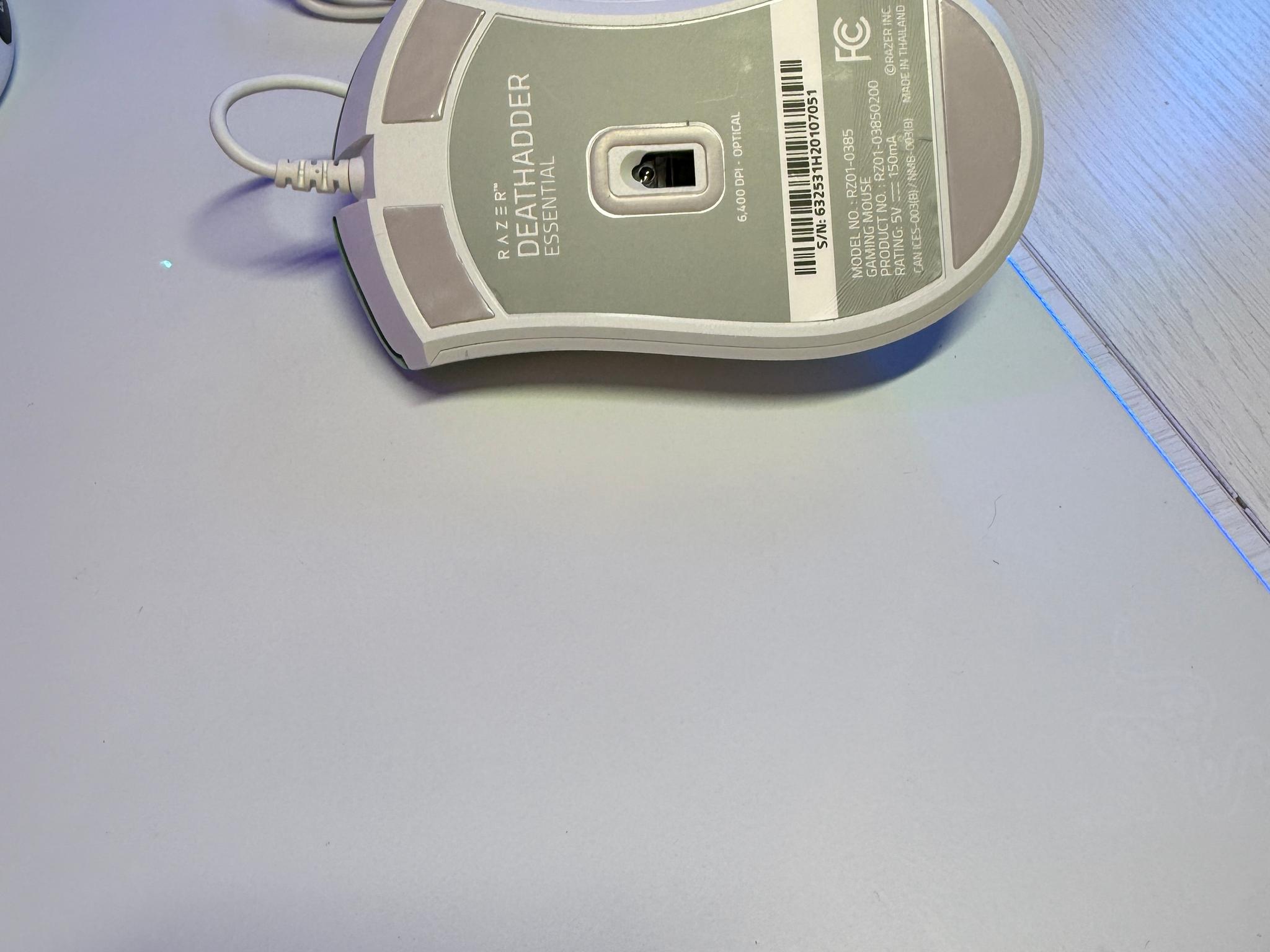 Razer DeathAdder Essential  Wired Gaming Optical Mouse, Custom White/Mint Green.