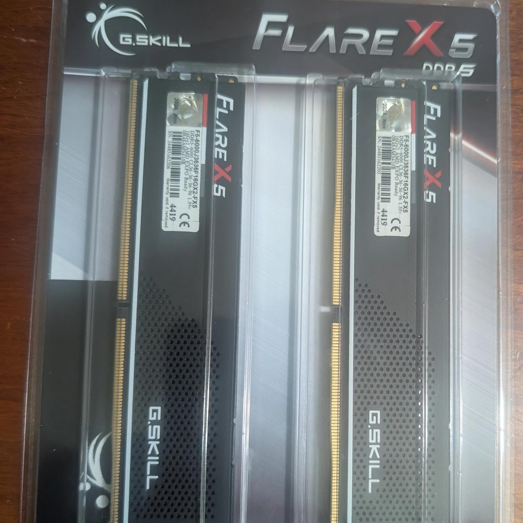 G.SKILL Flare X5 Series (AMD Expo) DDR5 RAM 32GB (2x16GB) 6000MT/s CL36-36-36-96