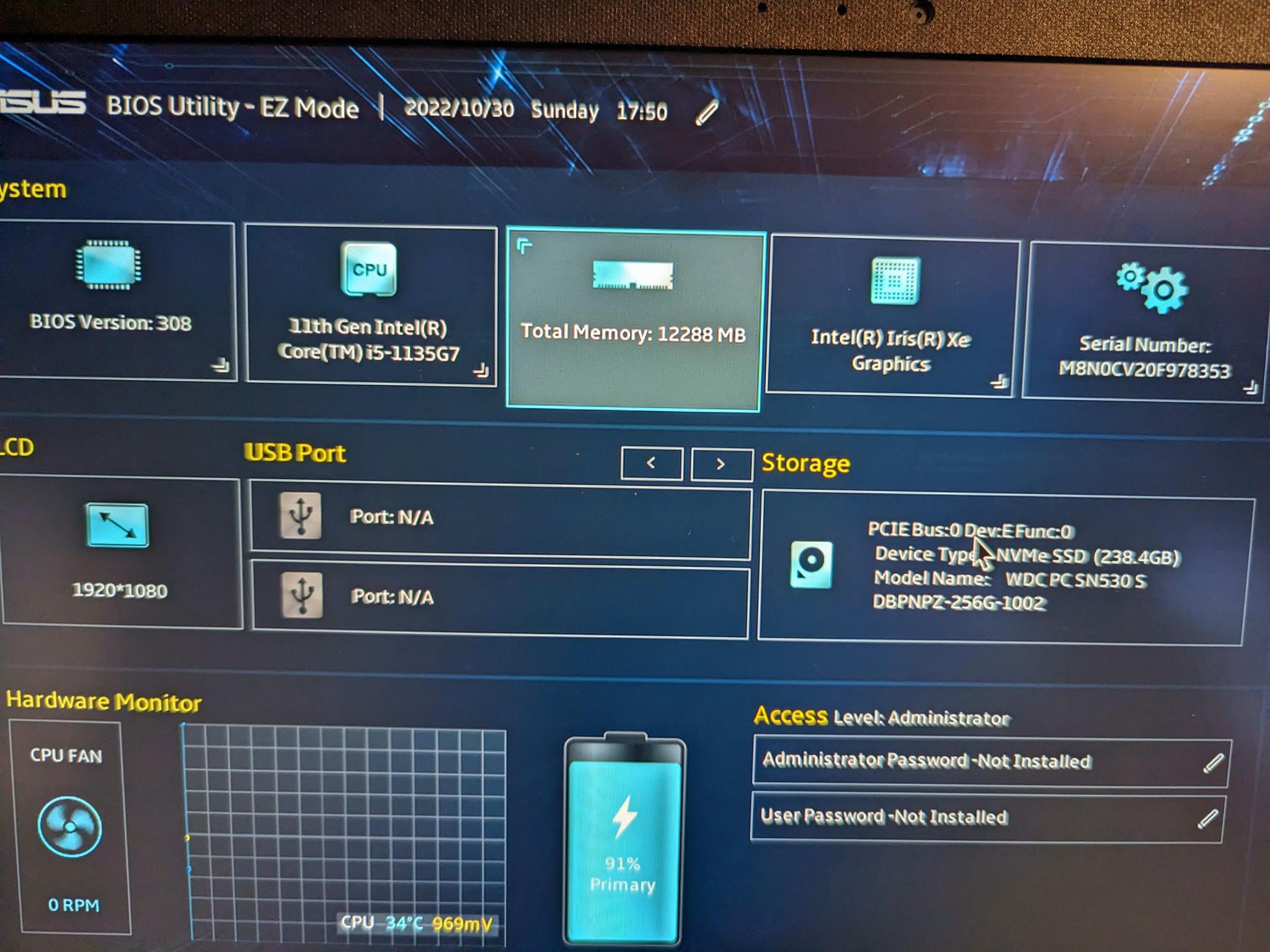 ASUS VivoBook 14" F415EA-UB51 Intel i5 1135G7 2.4GHz 256GB SSD 12GB DDR4-320