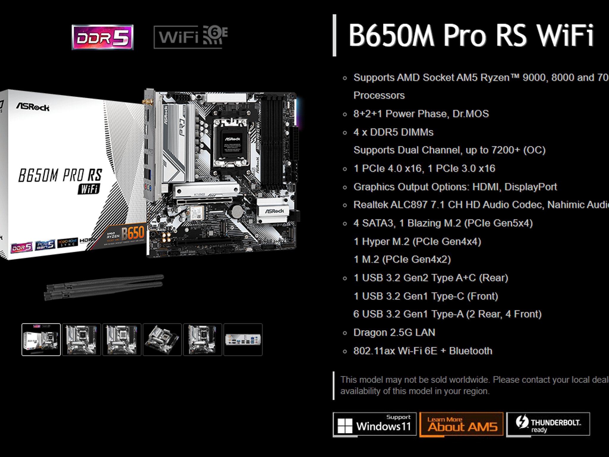 Asrock B650M RS PRO WIFI AM5