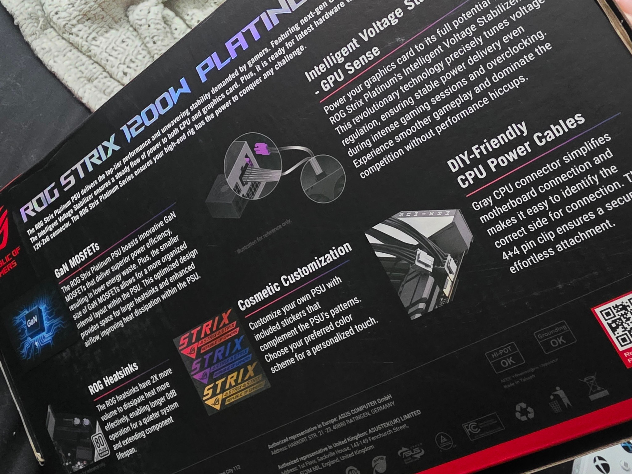 ASUS ROG Strix 1200W Platinum Gaming Power Supply – Open Box / Never Used