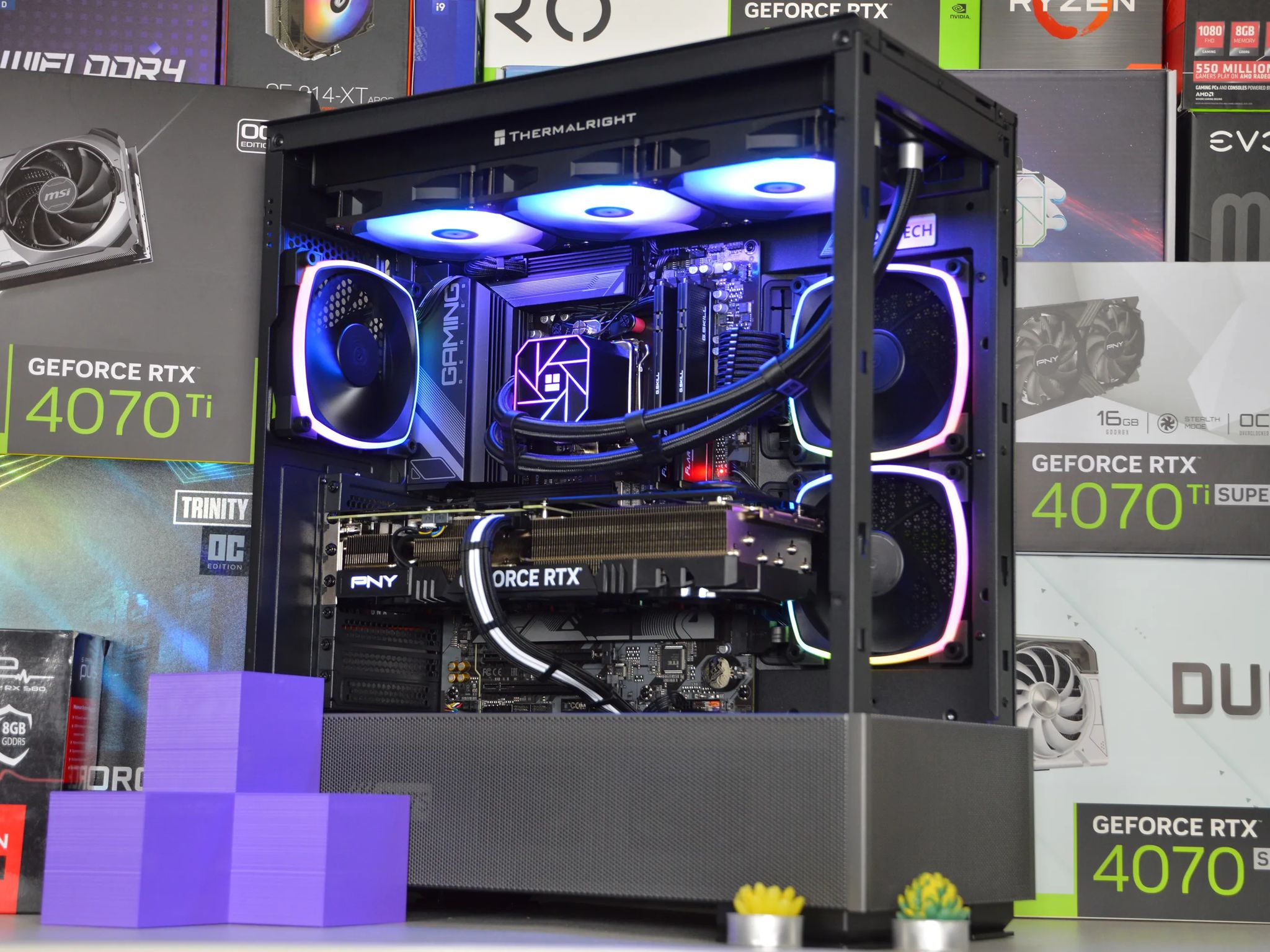 ⚡🌌| RTX 4070 Ti SUPER 16GB| Ryzen 7 7700X | 32GB DDR5 RAM | 1TB + 4TB GEN 4 SSD | Electric Vortex |