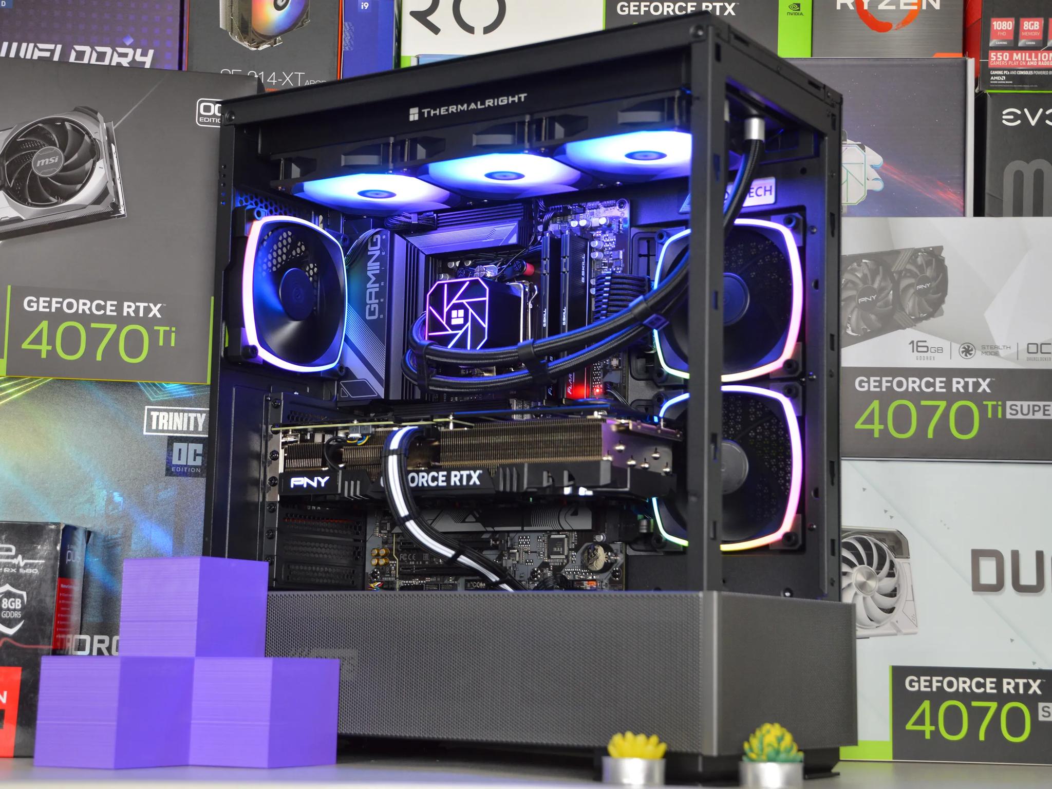 ⚡🌌| RTX 4070 Ti SUPER 16GB| Ryzen 7 7700X | 32GB DDR5 RAM | 1TB + 4TB GEN 4 SSD | Electric Vortex |