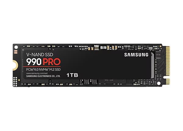 Samsung (MZ-V9P1T0BW) 990 Pro SSD M2 NVMe PCIe 4.0 1TB - Black