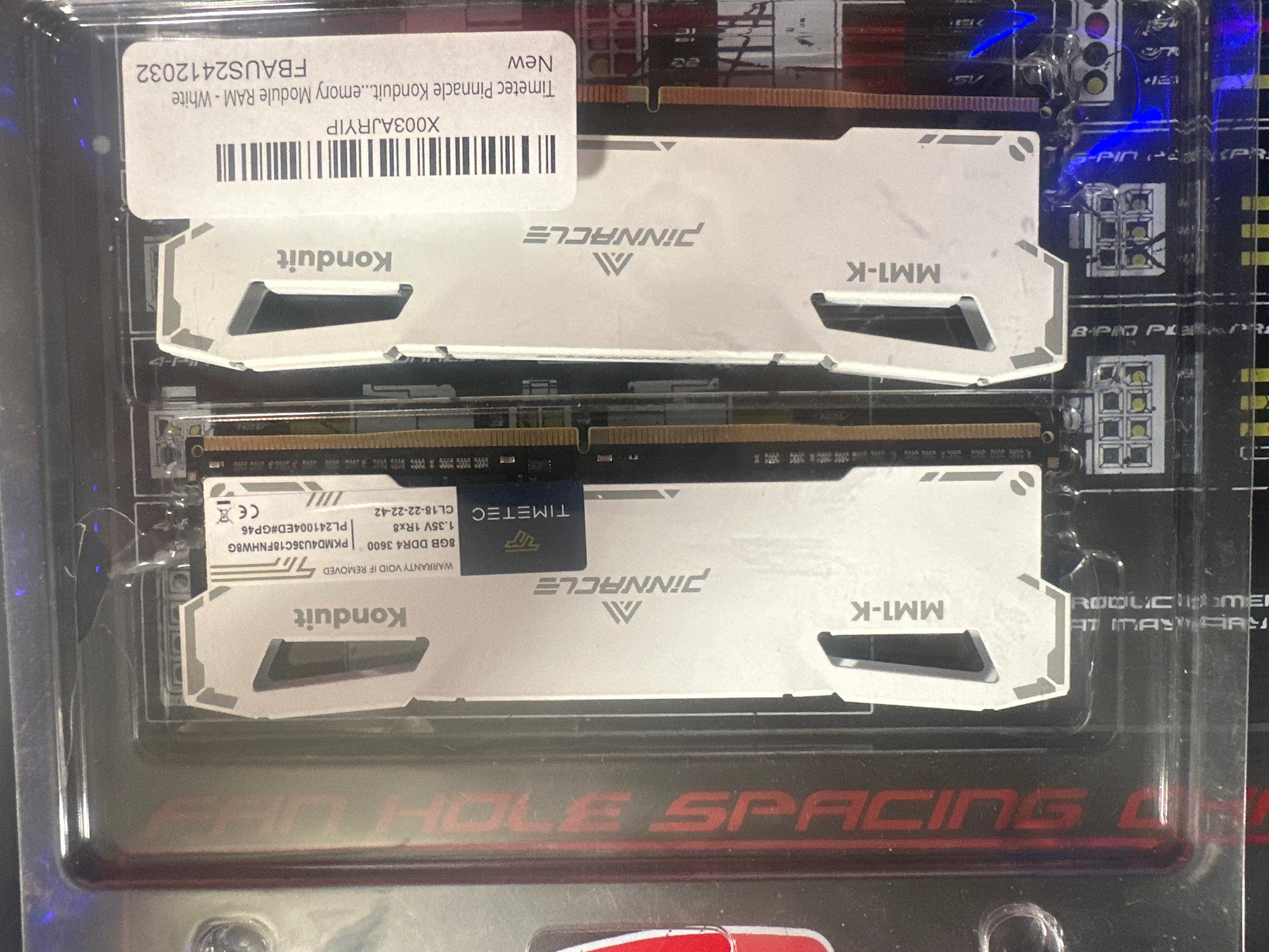 White Timetec Pinnacle DDR4 Ram