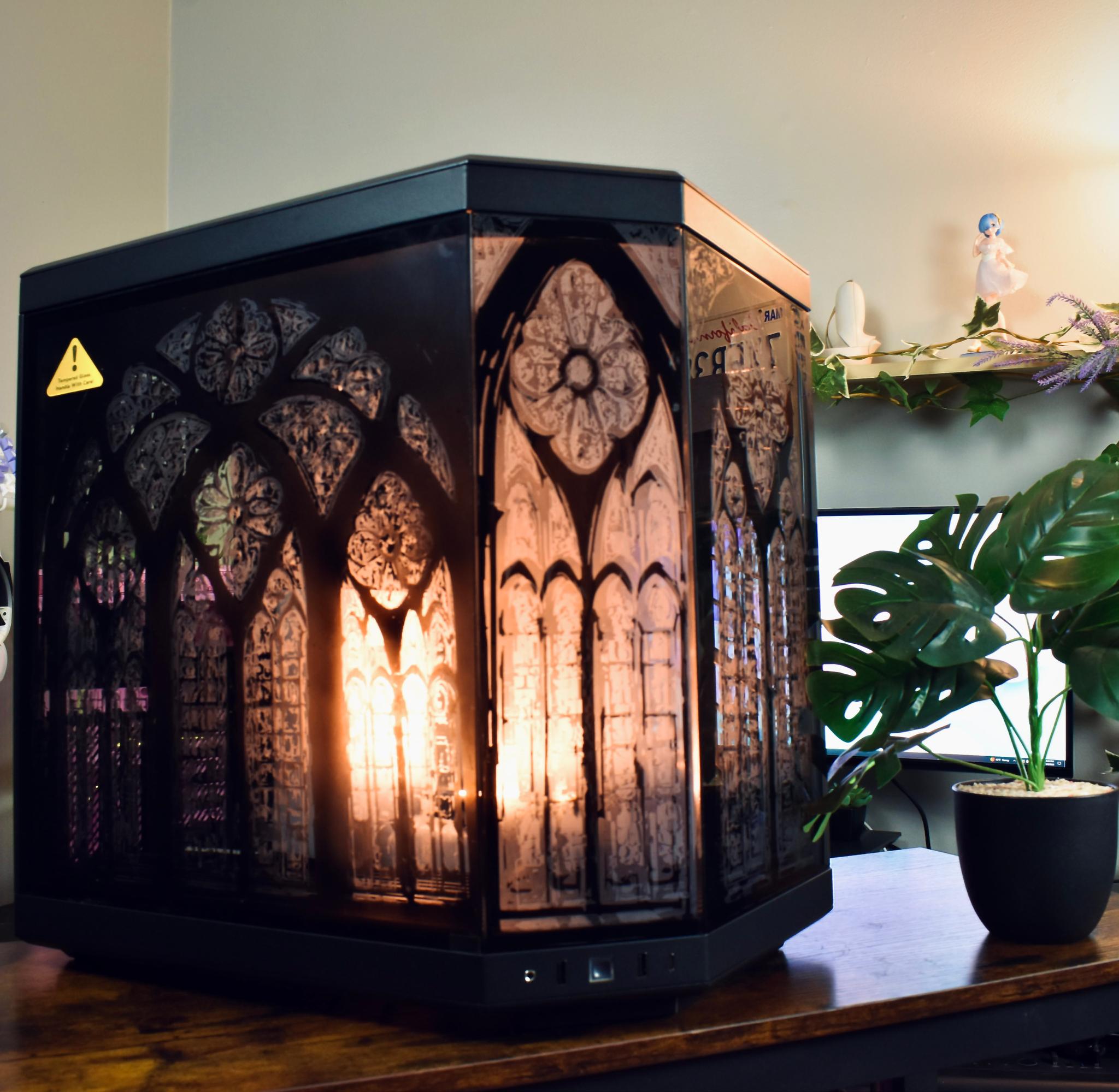 A 🖤 Glimpse - Cathedral Theme Customized PC Case - M2O