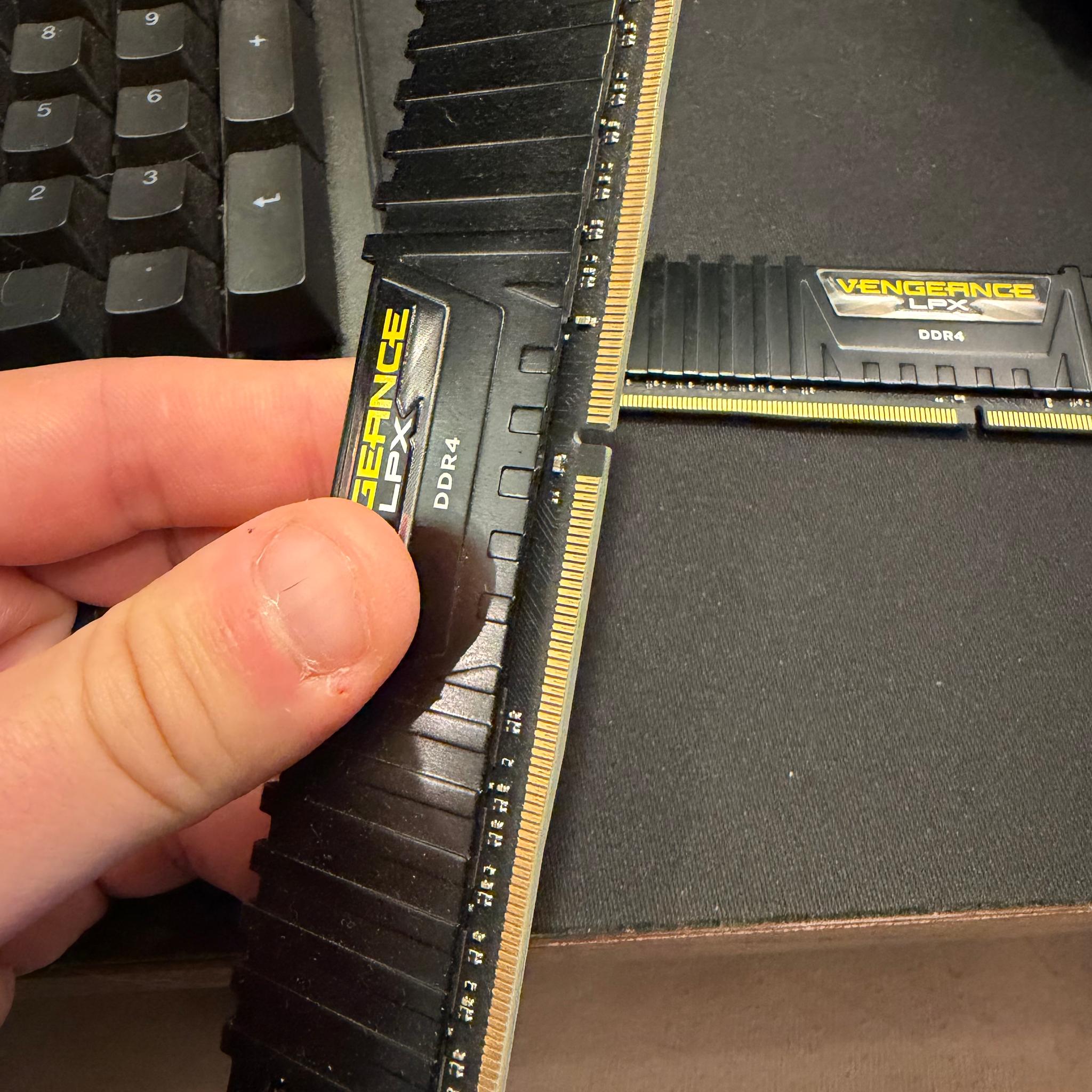 16gb DDR4 corsair ram. 3600mhz cl18