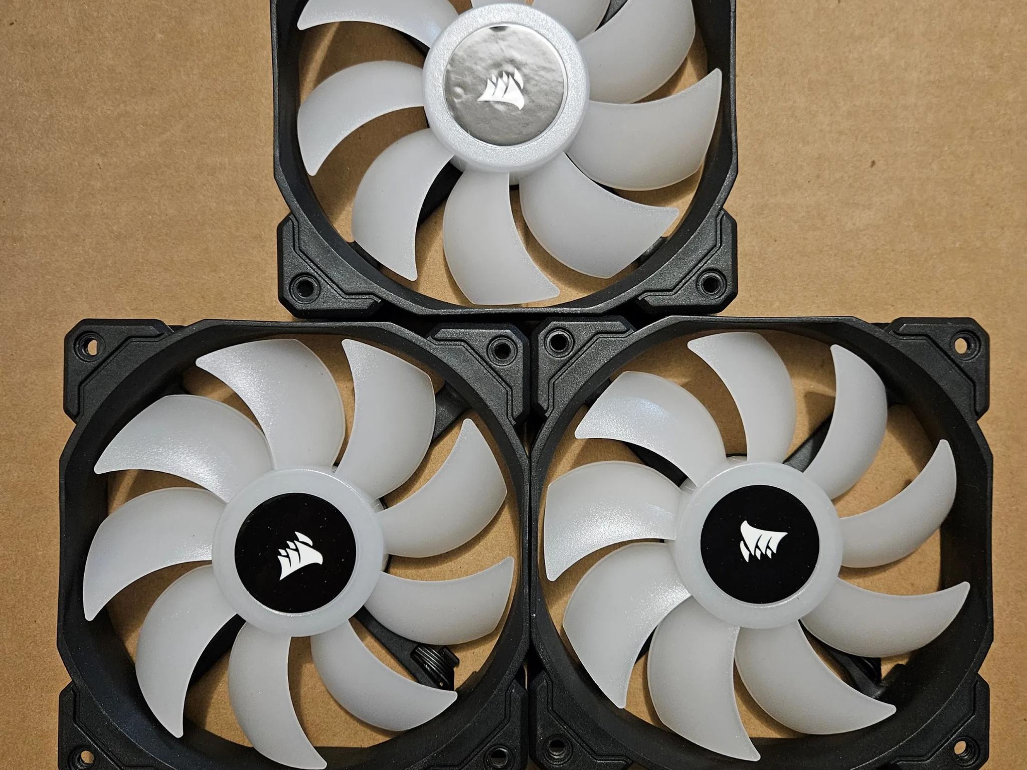 3x Corsair SP120 RGB 120mm Fans - Used - Good Condition