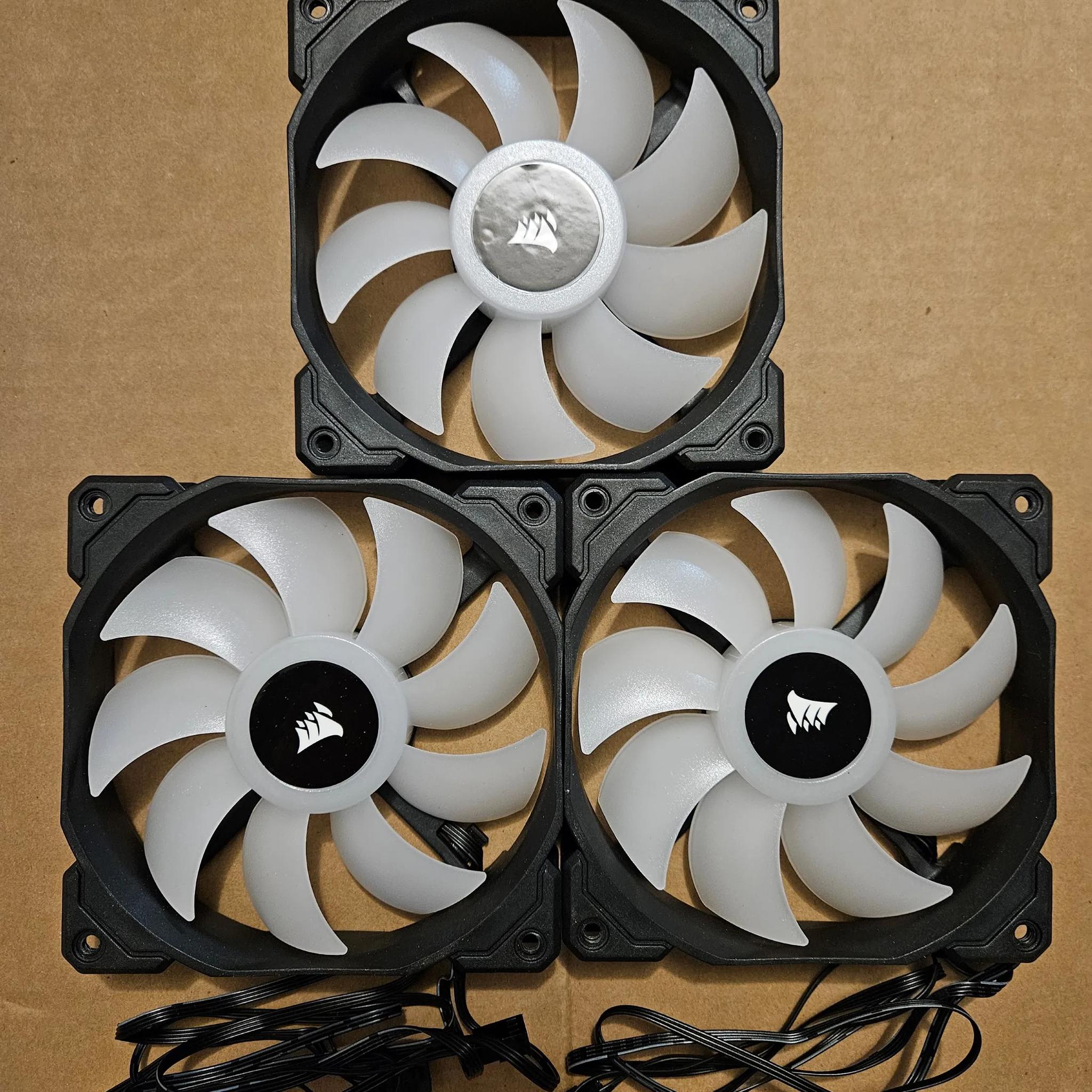 3x Corsair SP120 RGB 120mm Fans - Used - Good Condition