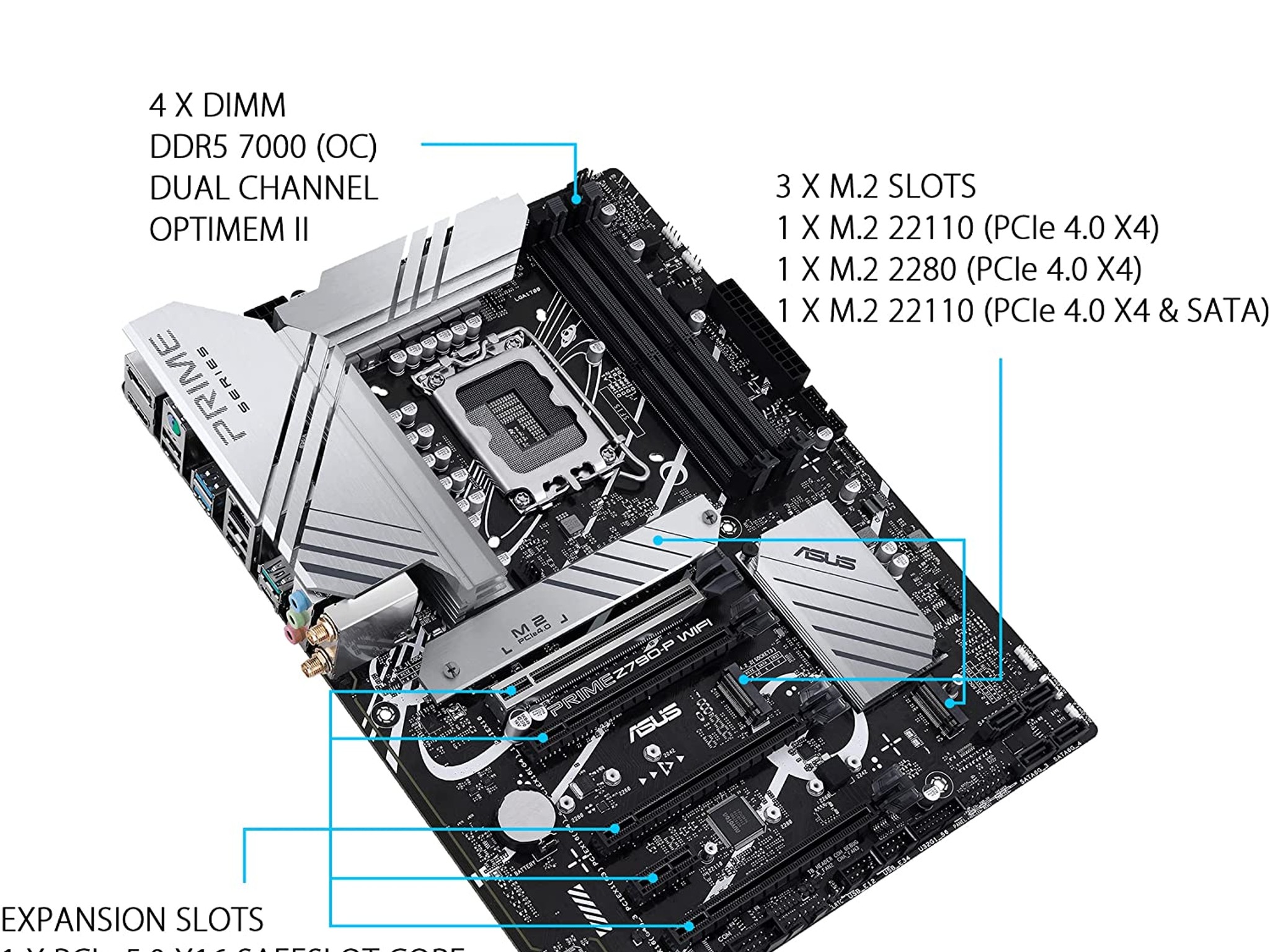 ASUS PRIME Z790-P WIFI Intel LGA 1700 Z790 ATX M.2 Desktop Motherboard A