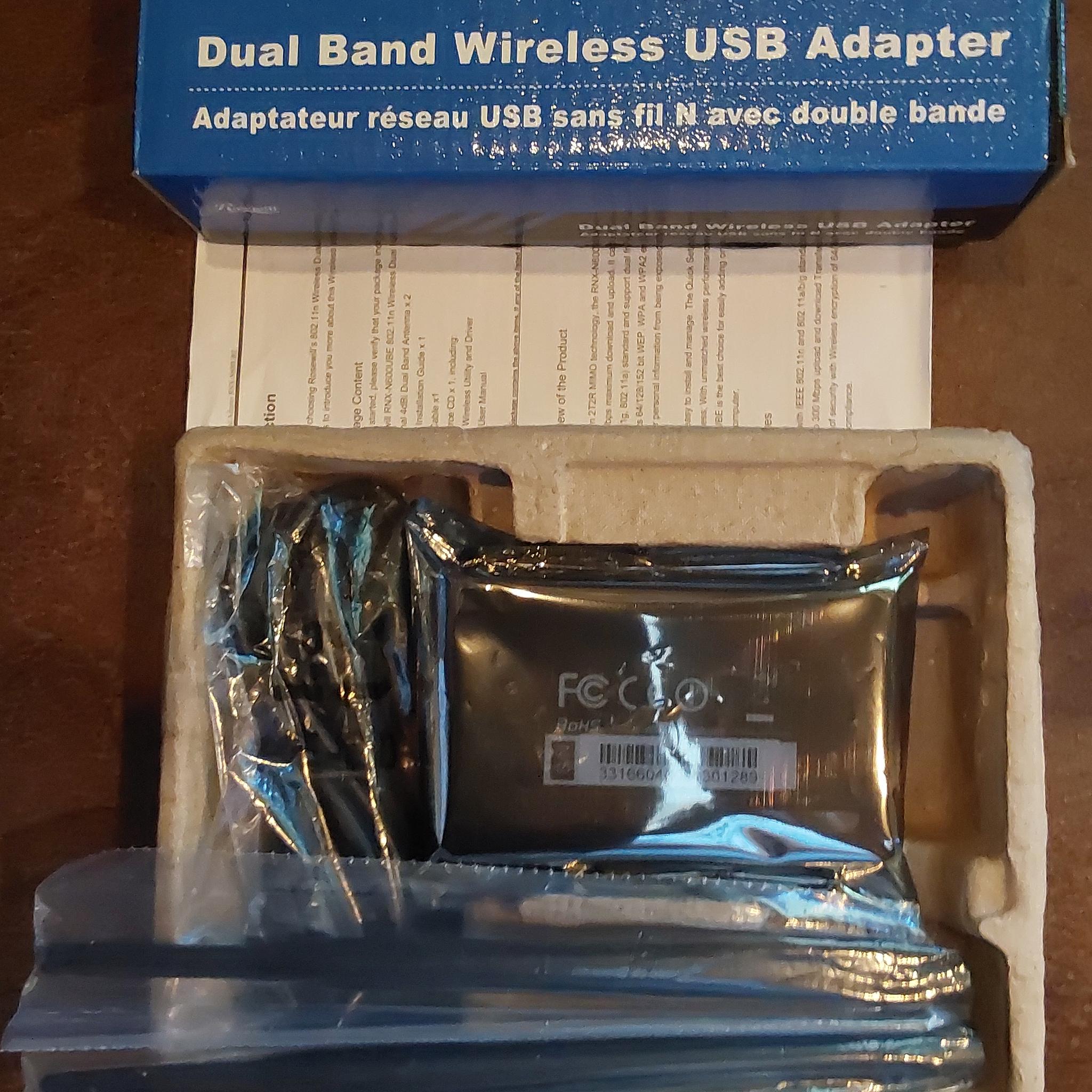Rosewill RNX-N600UBE Dual-Band WiFi USB WIRELESS ADAPTER