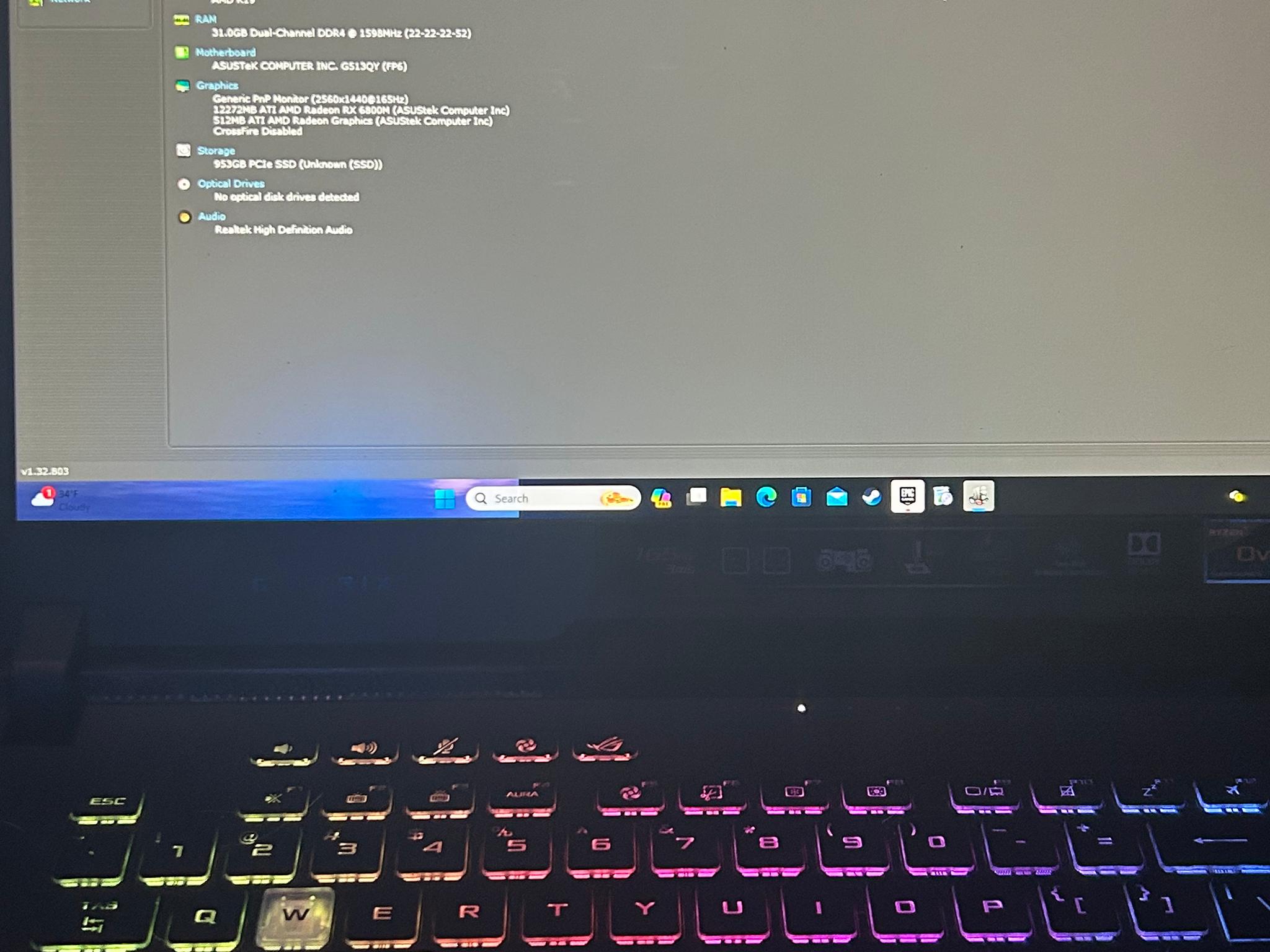 Asus G15 laptop Ryzen 9 + 3080 equivalent GPU