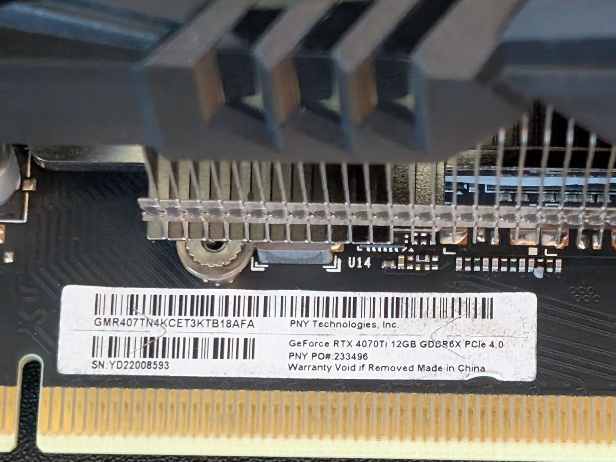 PNY GeForce RTX™ 4070 Ti 12GB VERTO™ Graphics Card