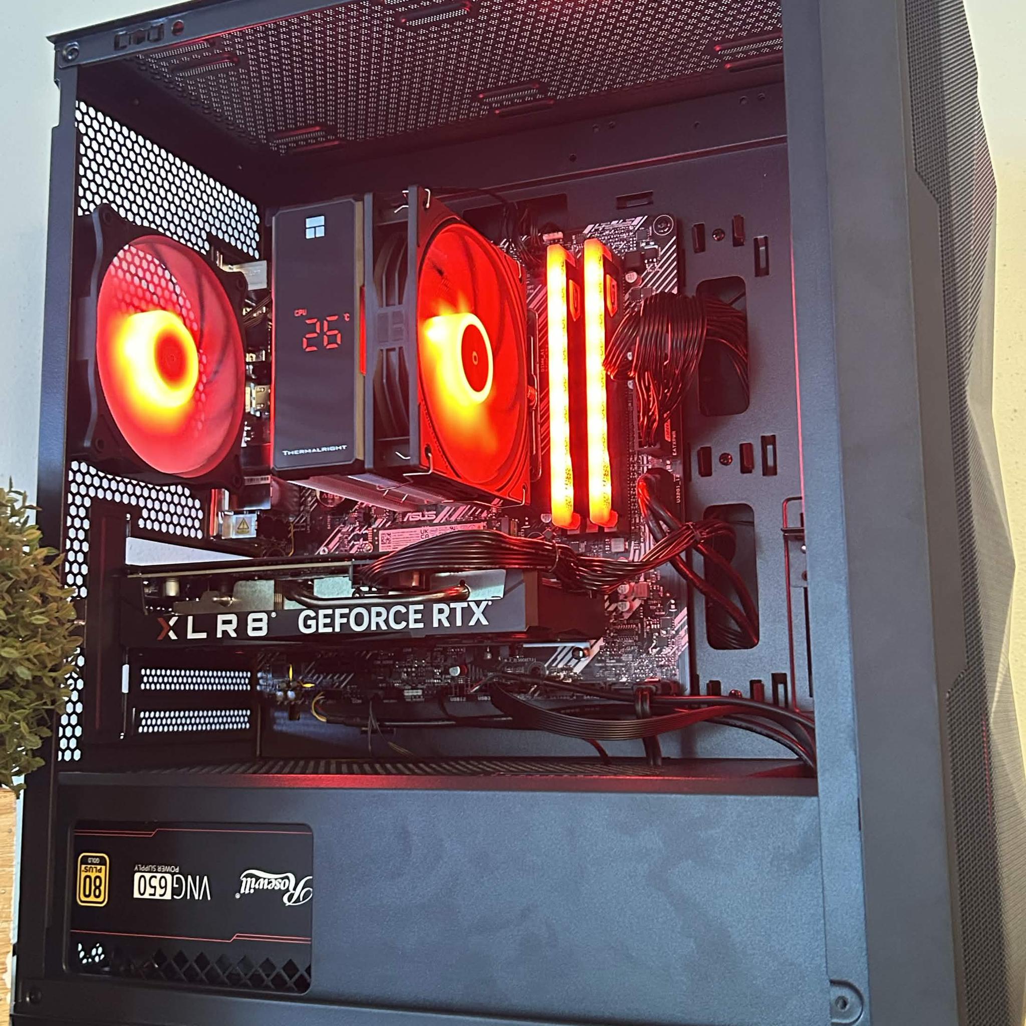 Gaming PC - GeForce RTX 4060 - Ryzen 5 5500 - 16GB RGB RAM - 1TB SSD Storage - WiFi & Bluetooth